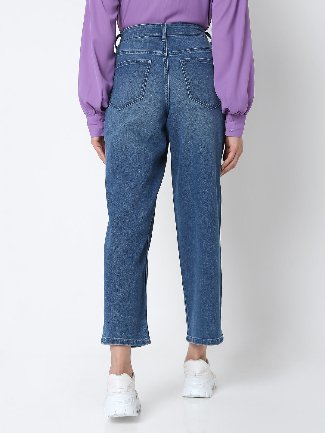 Blue High Rise Zoey Wide-Leg Jeans