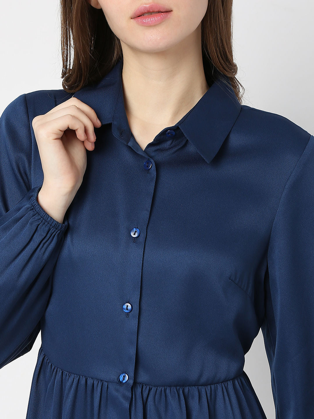 Dark Blue Shirt Dress