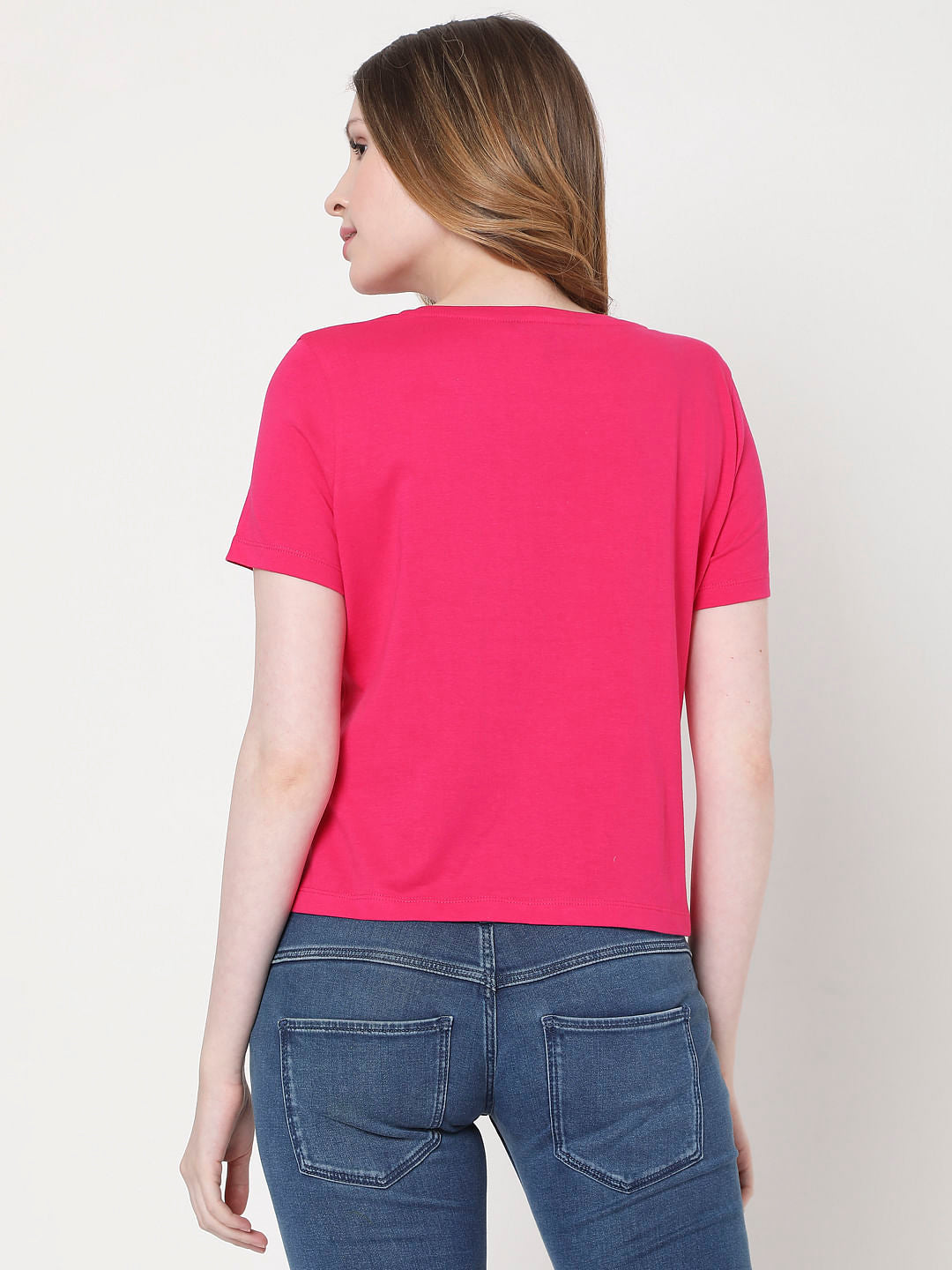 Pink Slogan Print T-Shirt