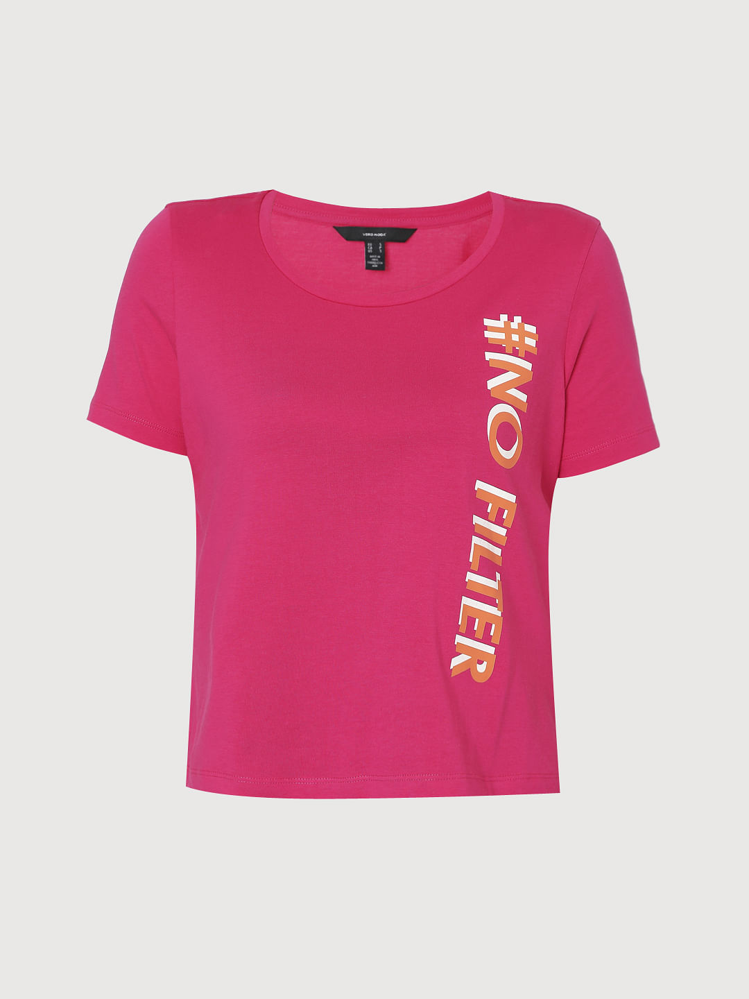 Pink Slogan Print T-Shirt