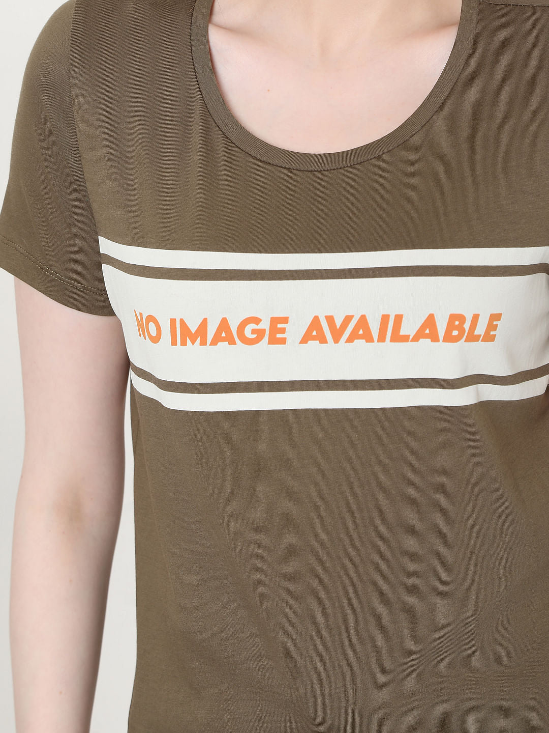 Green Text Print T-Shirt