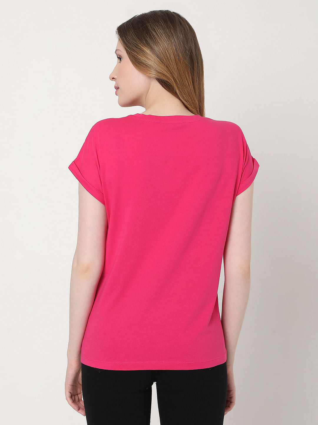 Pink Slogan Print T-Shirt