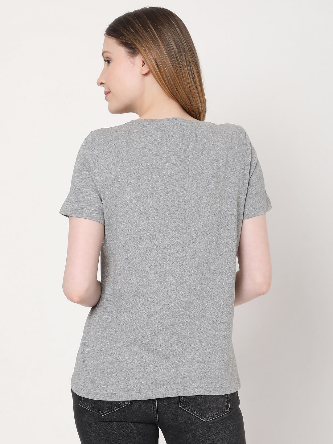 Grey Pocket Print T-Shirt