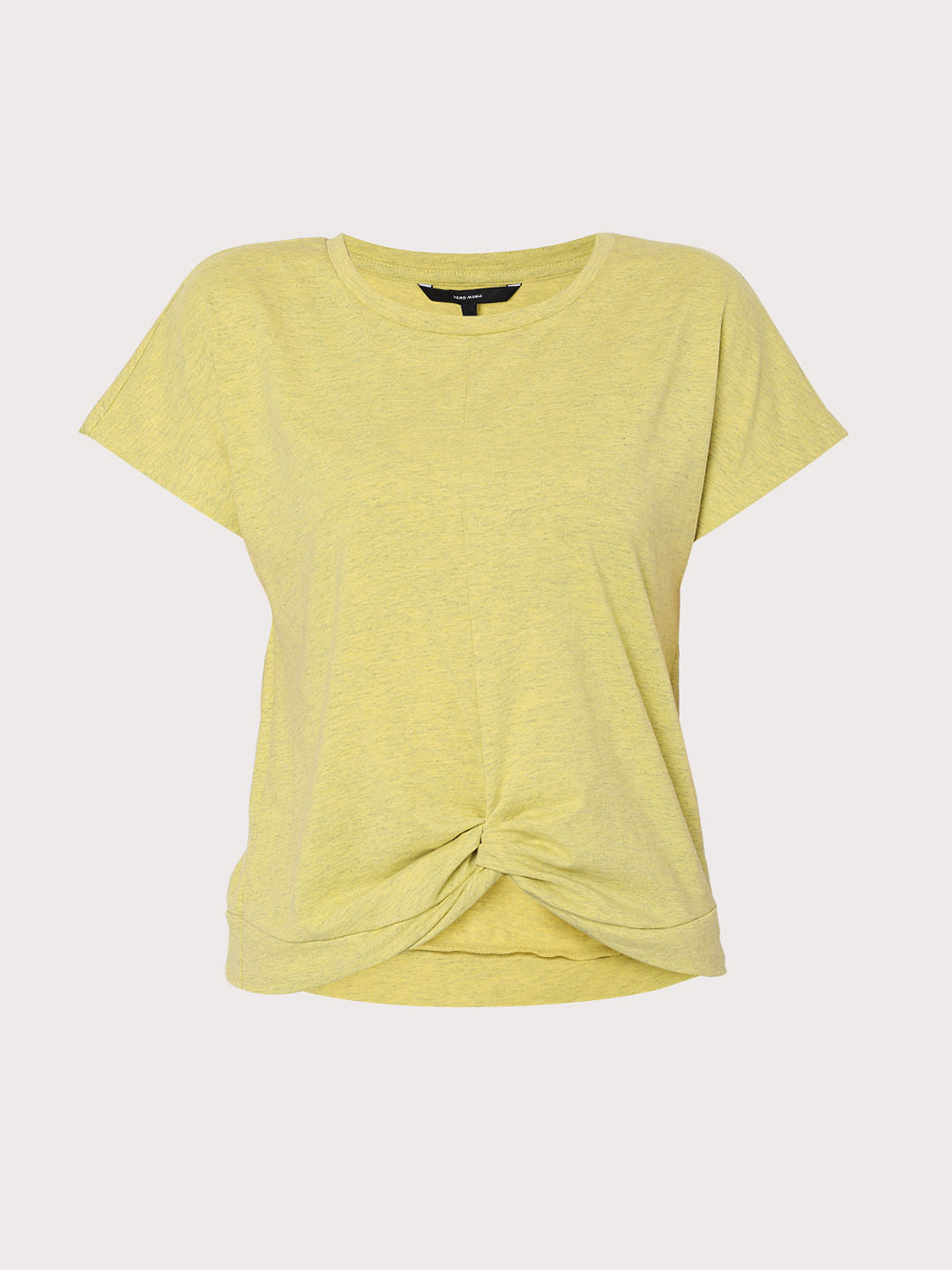 Yellow Front Twist Top