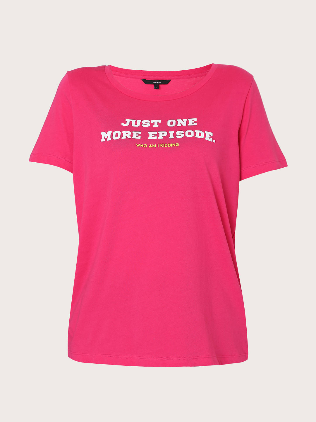 Pink Slogan Print T-Shirt