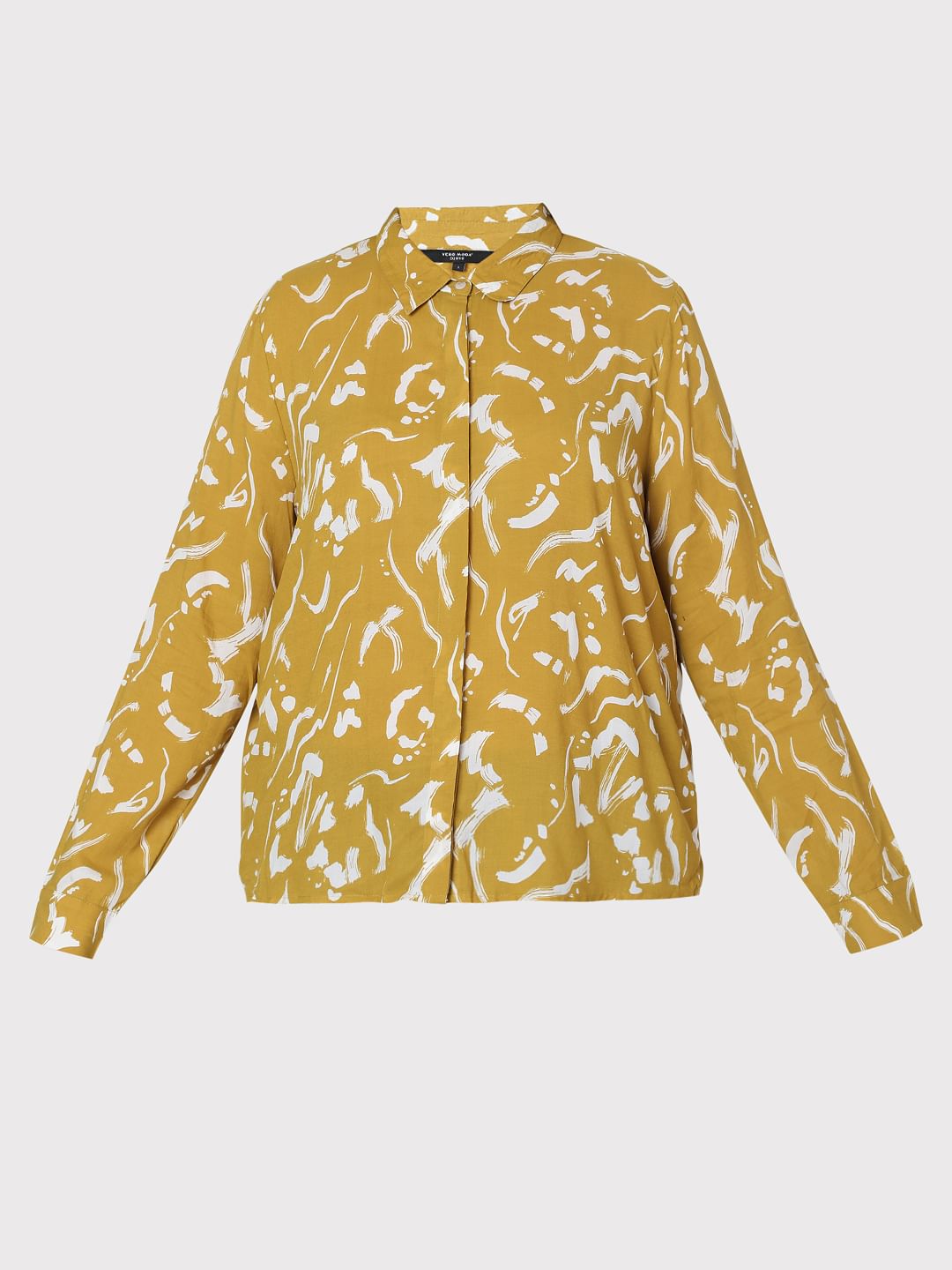 Curve Mustard Abstract Shirt