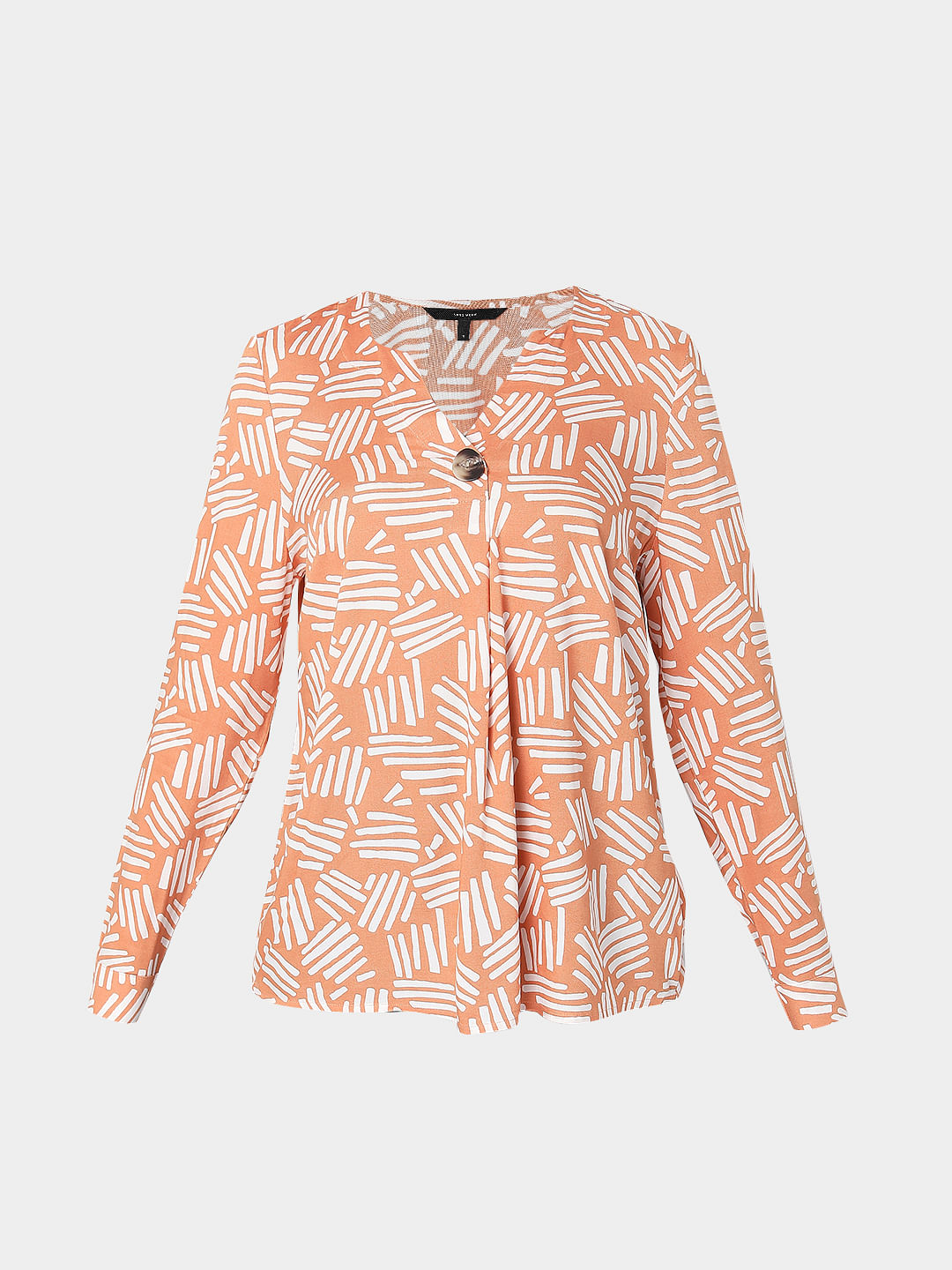 Orange Printed Top