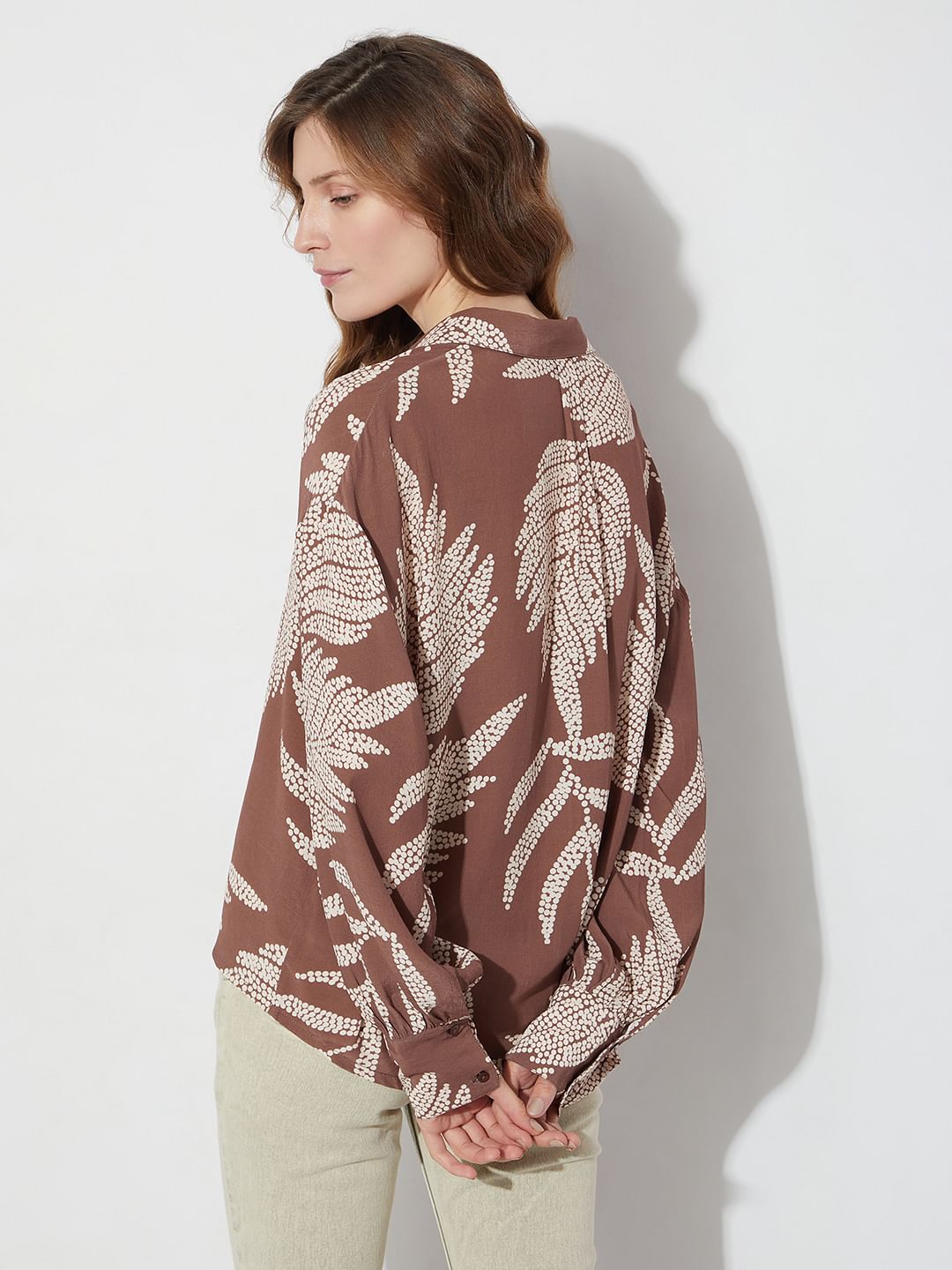Brown Printed Shirt