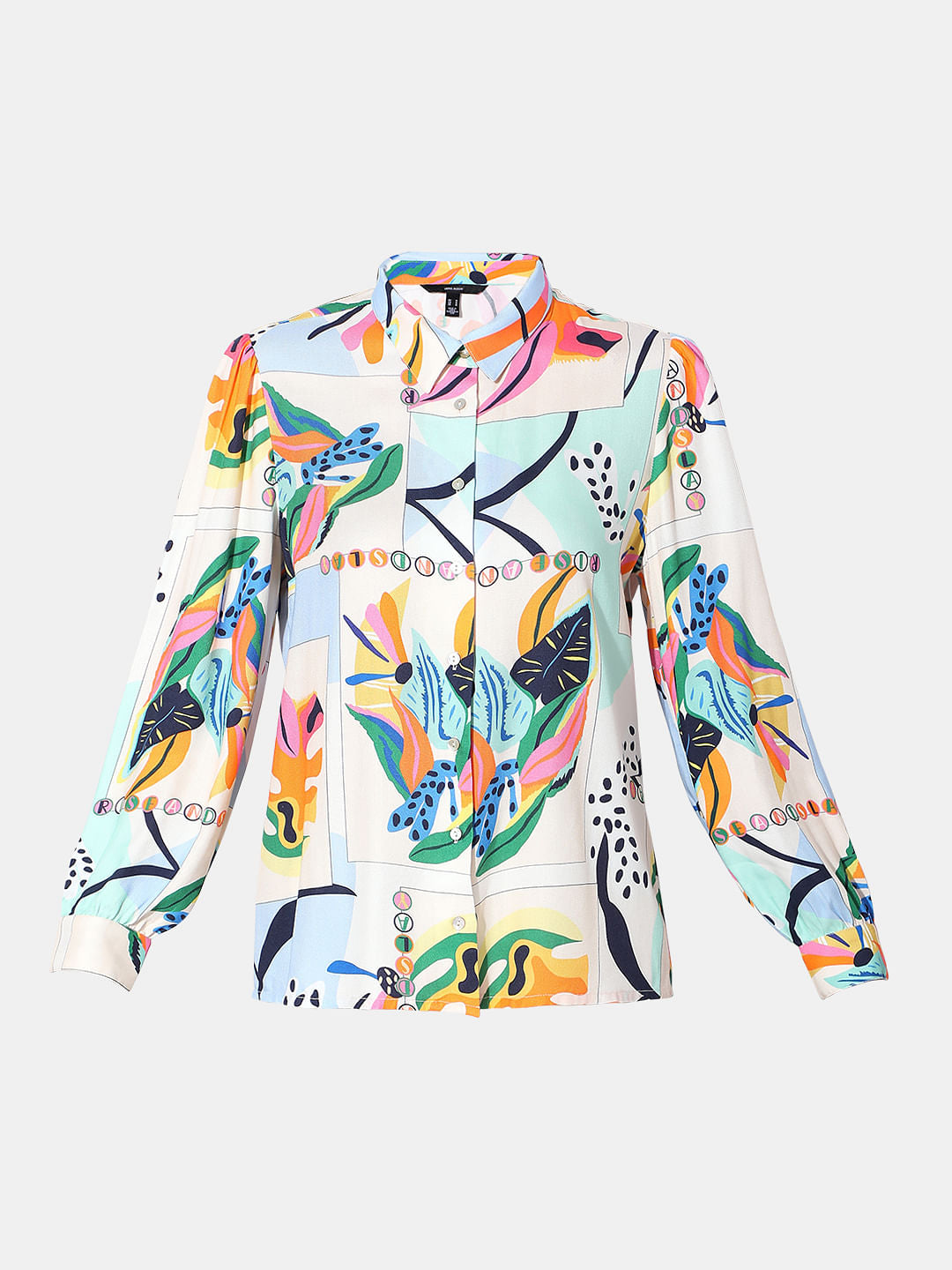 Green Abstract Print Shirt