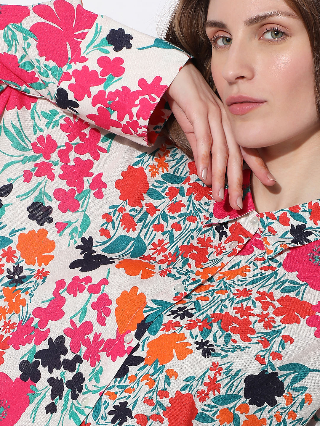 Multi-Colour Floral Print Shirt