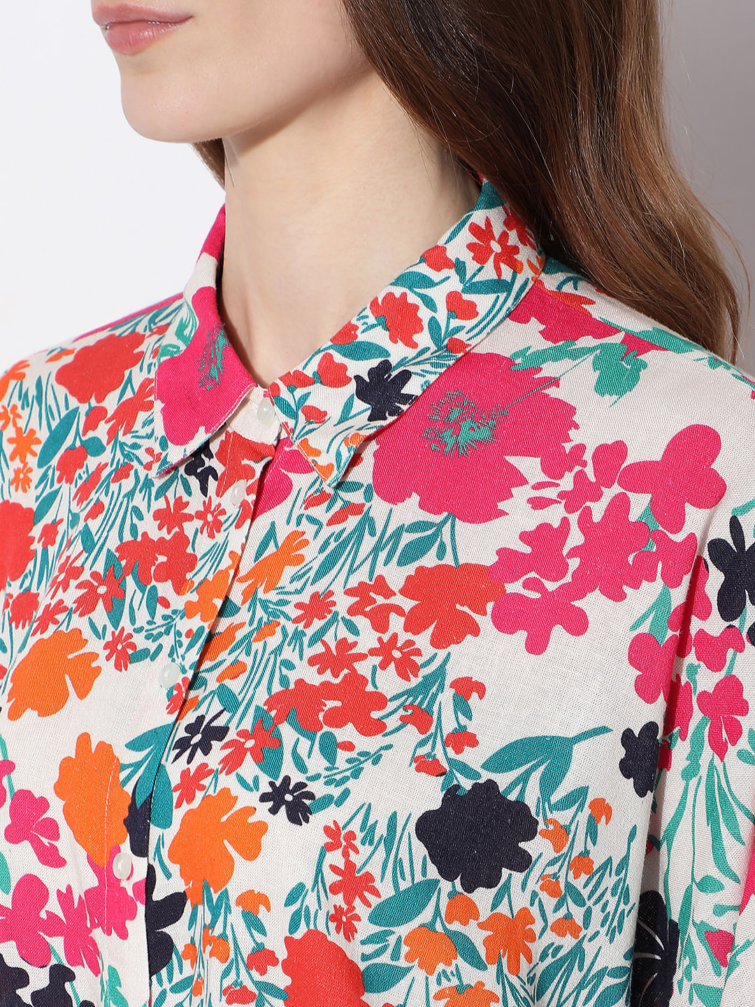 Multi-Colour Floral Print Shirt