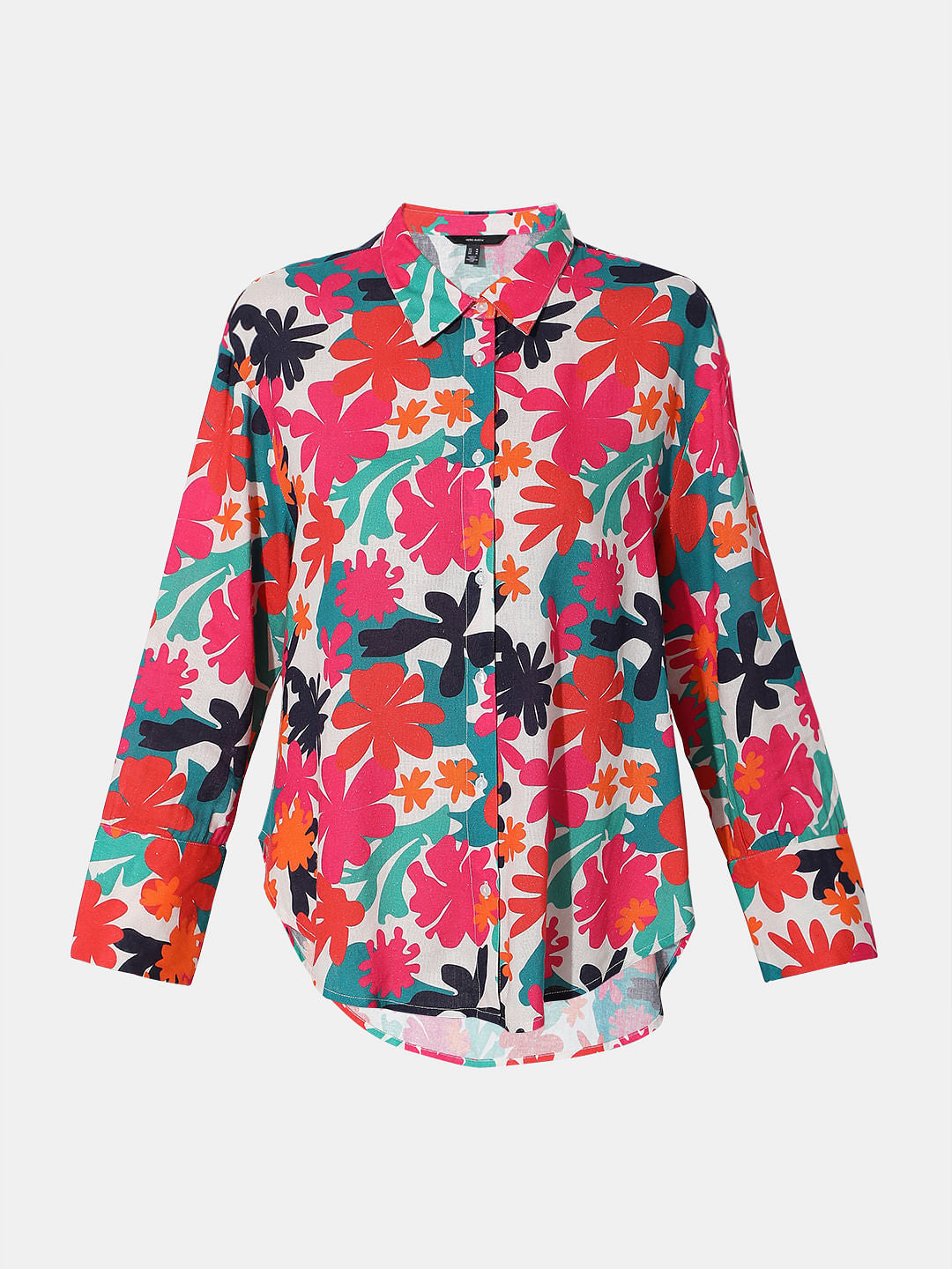 Pink Floral Print Shirt