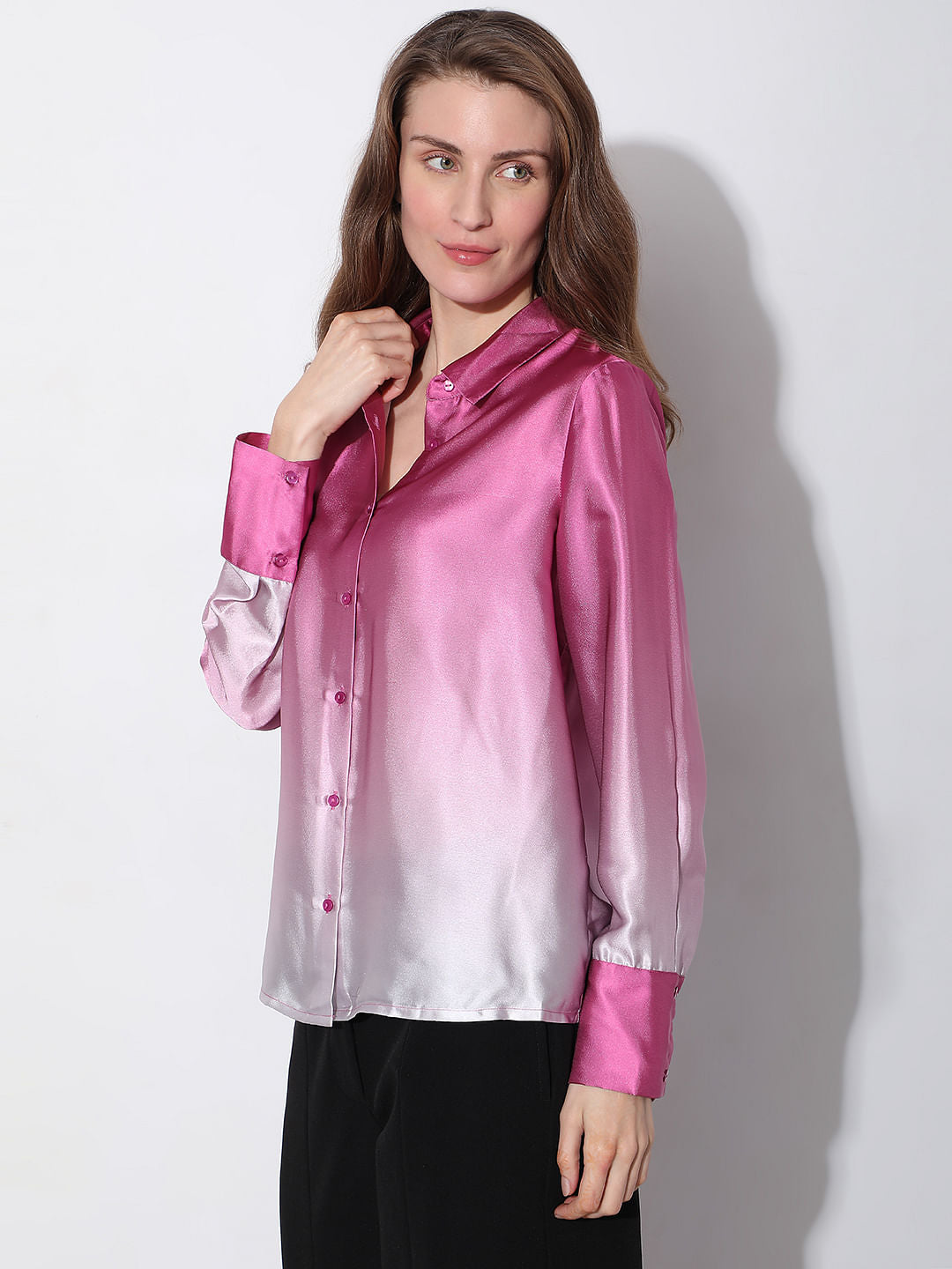 Pink Ombre Full Sleeves Shirt