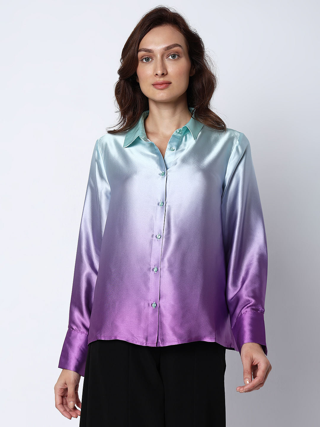 Purple Ombre Full Sleeves Shirt