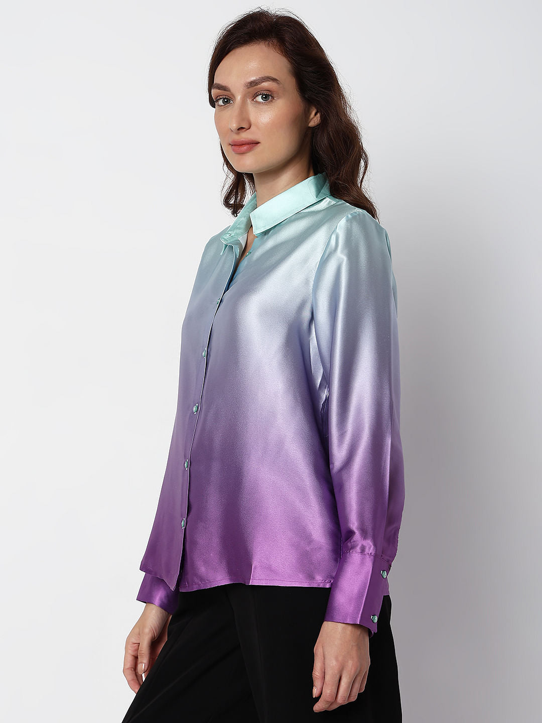 Purple Ombre Full Sleeves Shirt