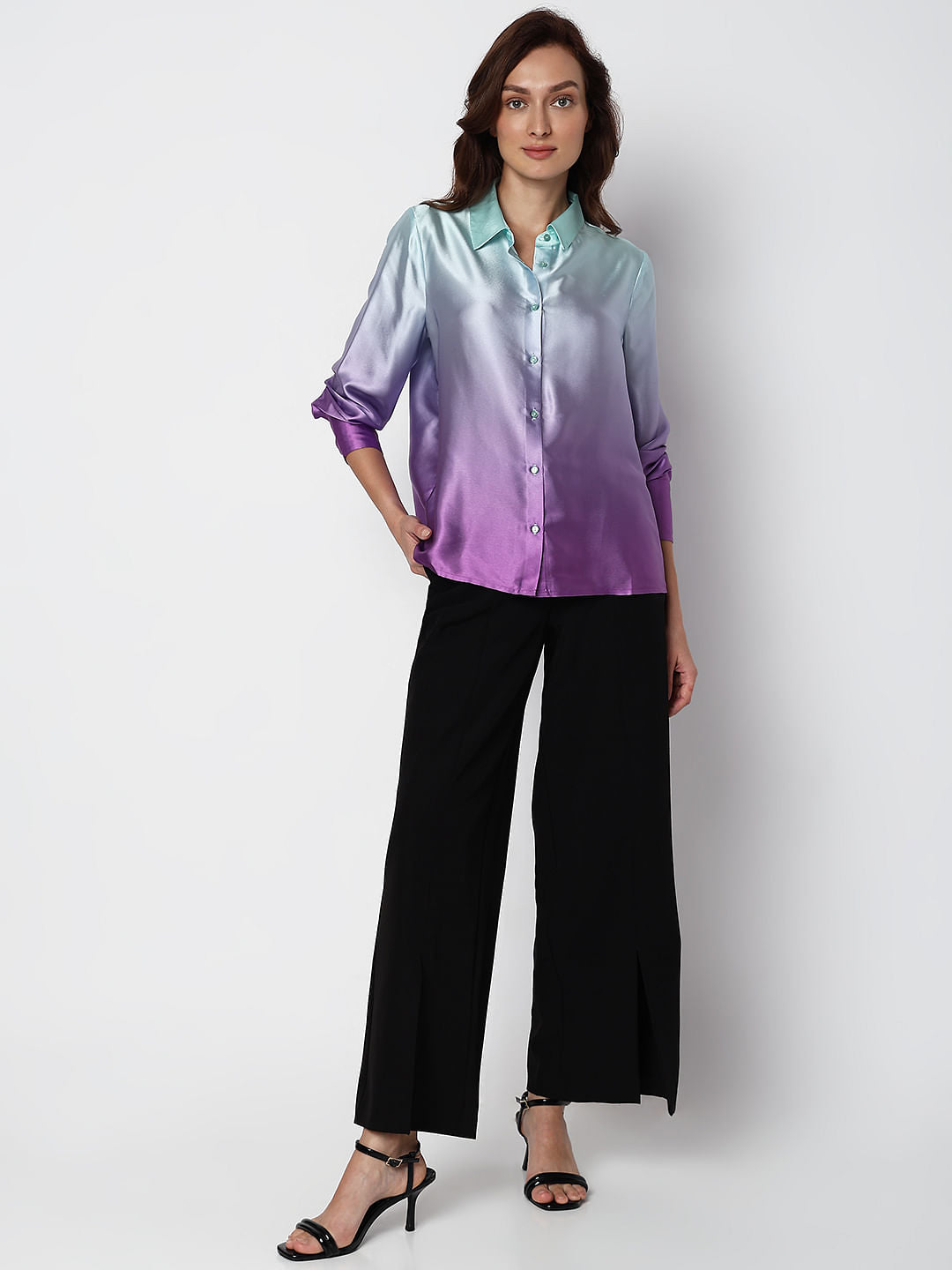 Purple Ombre Full Sleeves Shirt