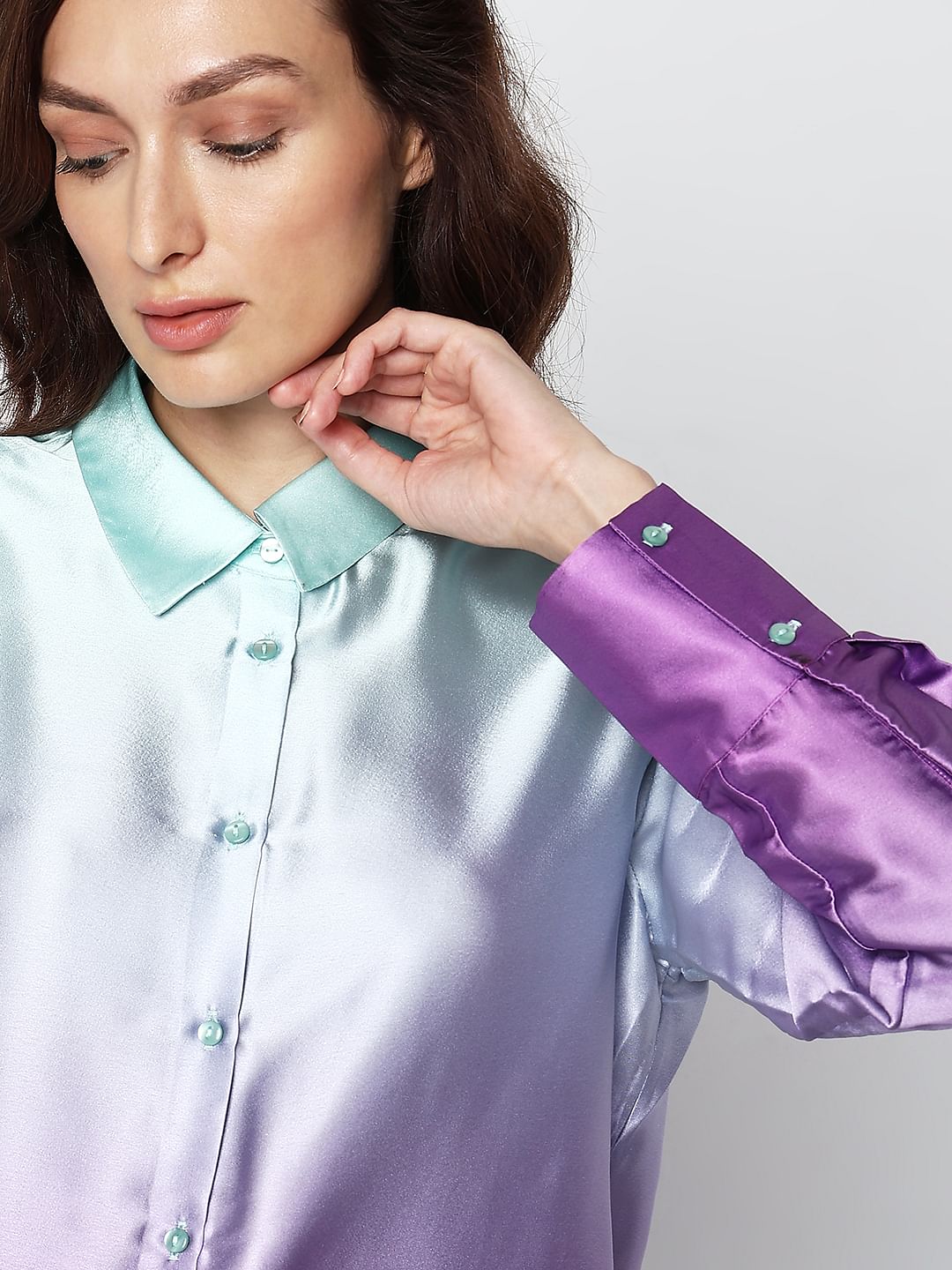 Purple Ombre Full Sleeves Shirt