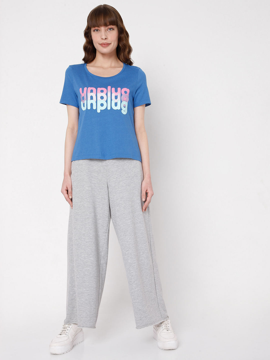 Blue Graphic Print T-Shirt