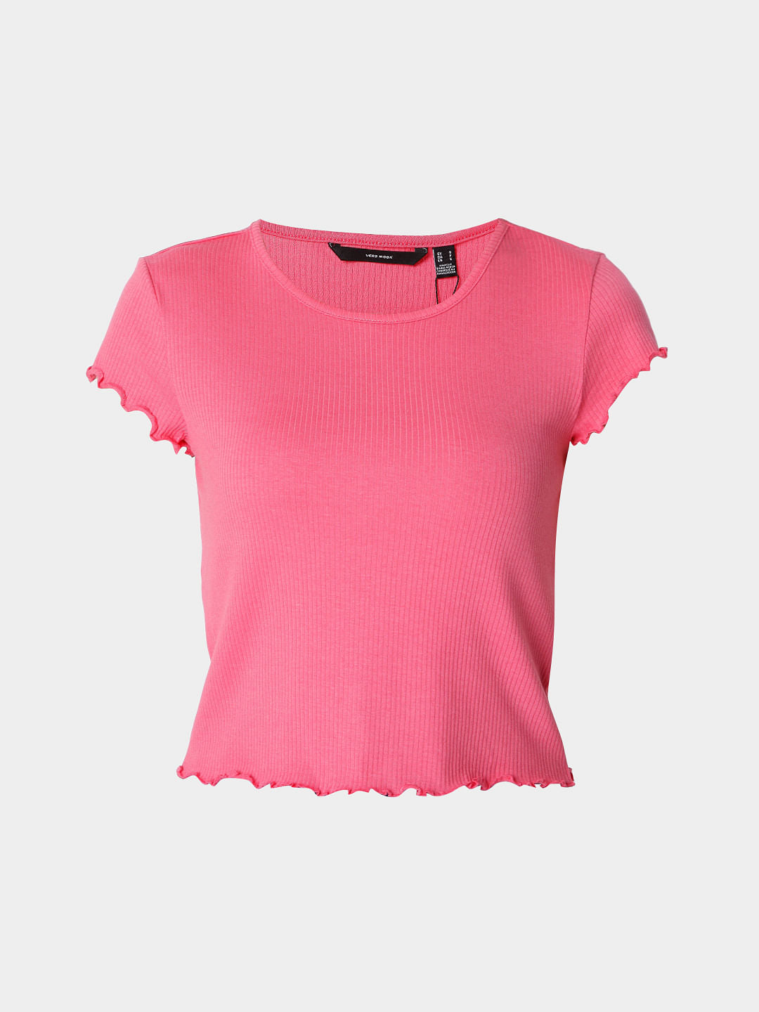 Pink Rib Knit Top