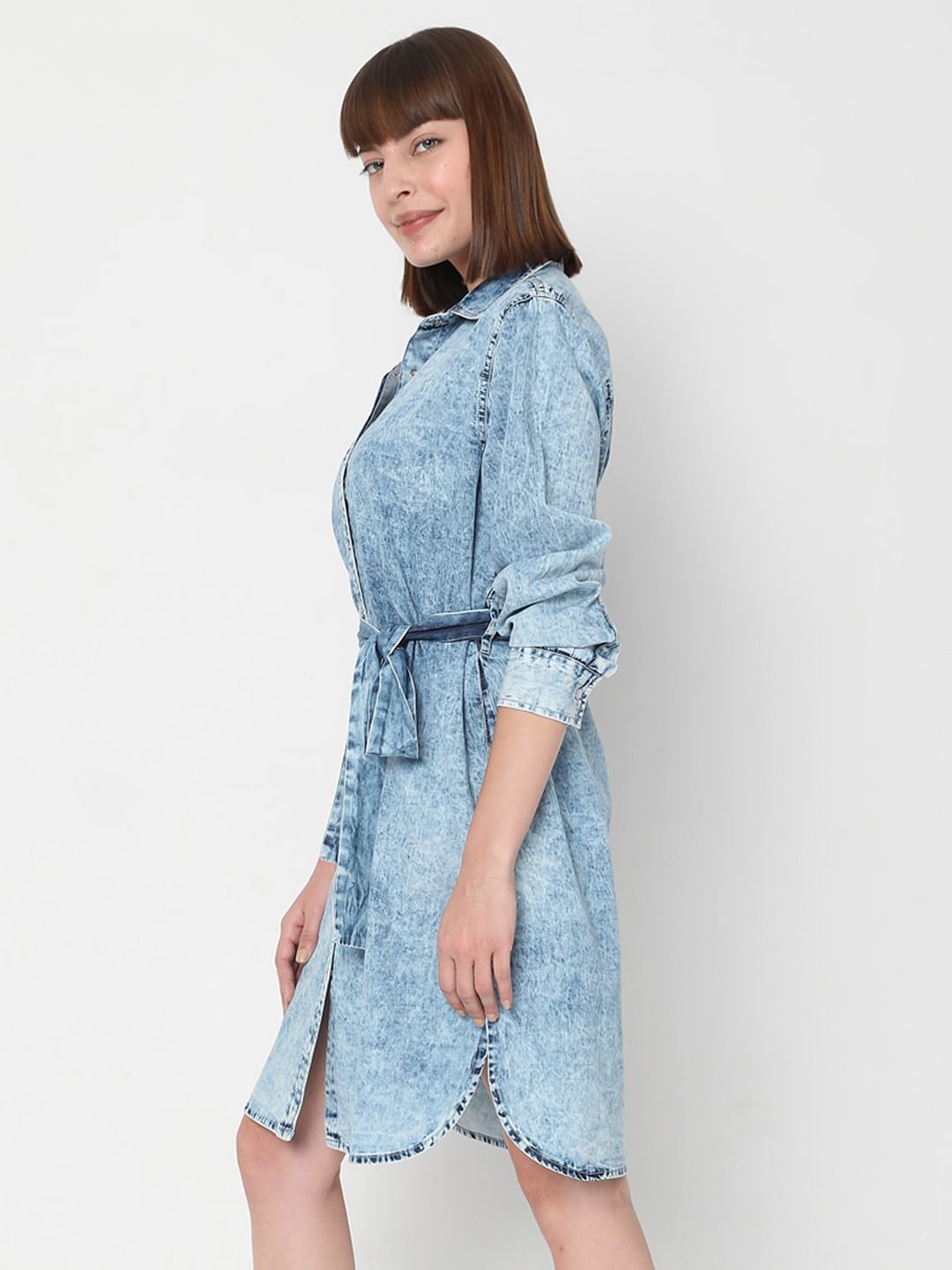 Blue Denim Shirt Dress