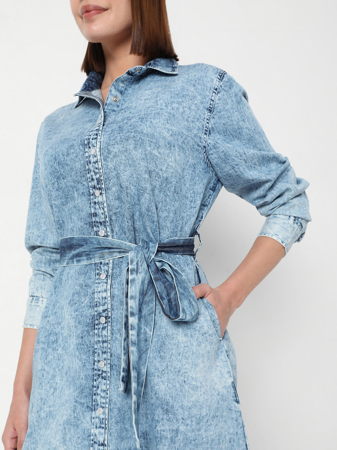 Blue Denim Shirt Dress
