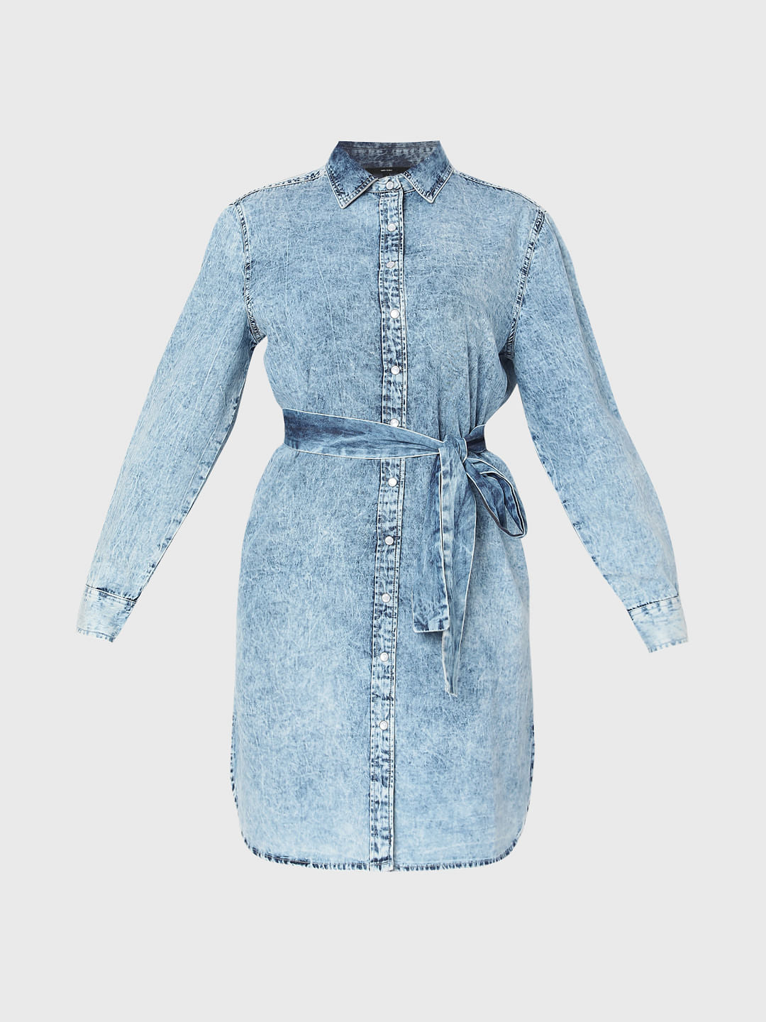 Blue Denim Shirt Dress