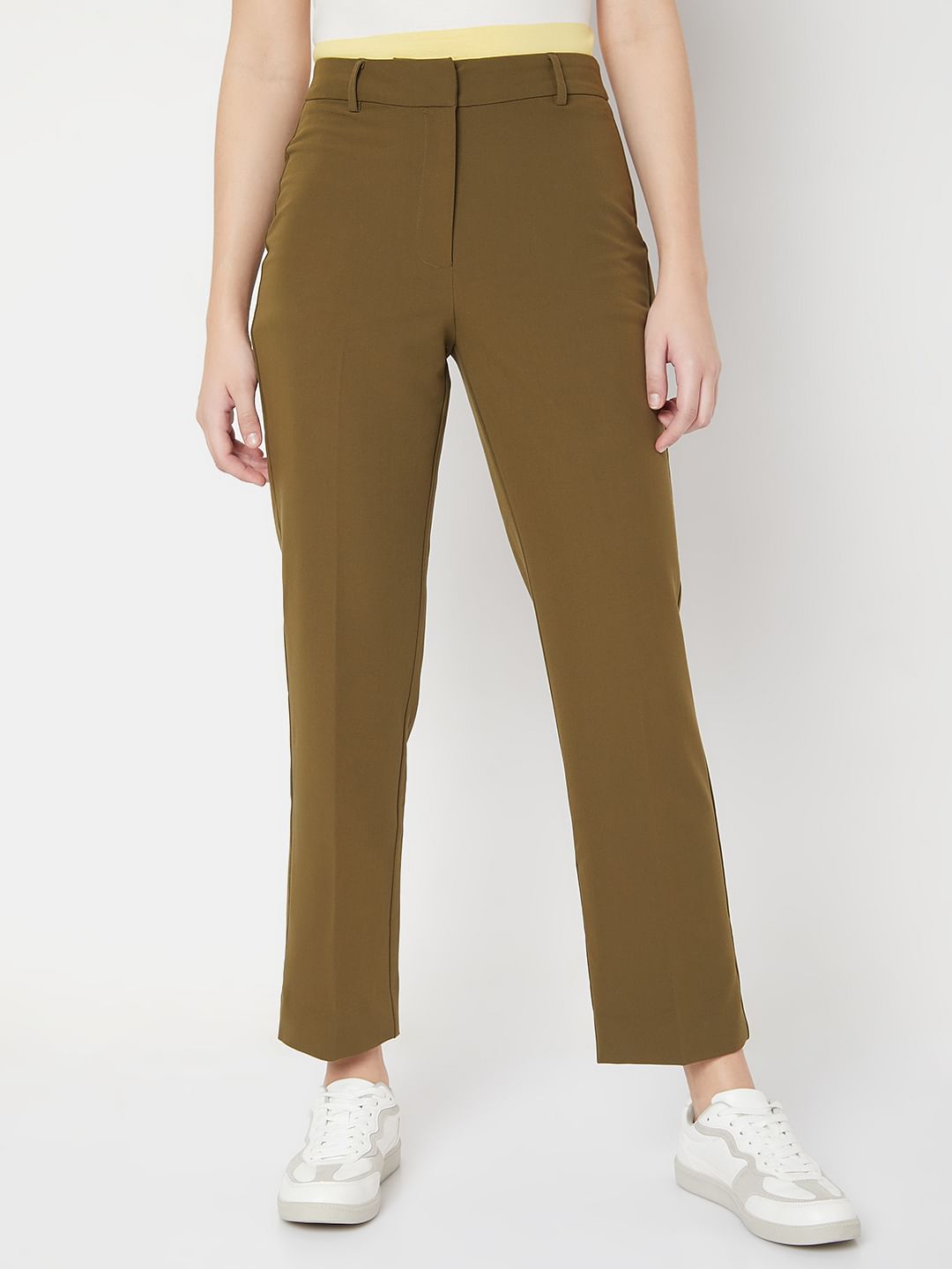 Green High Waist Trousers