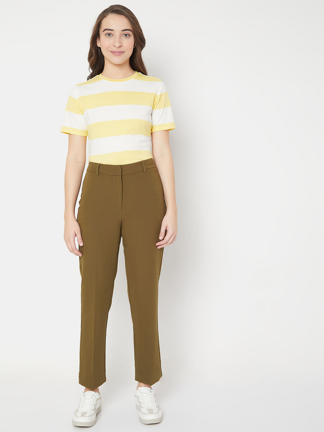 Green High Waist Trousers