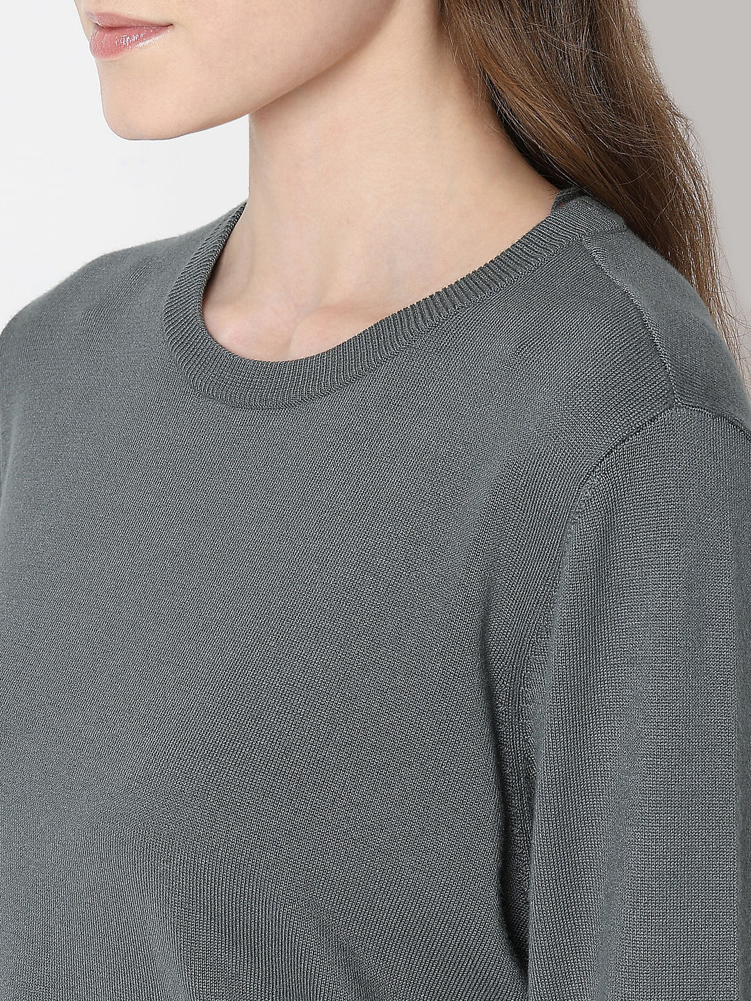 Dark Green Long Sleeve Pullover