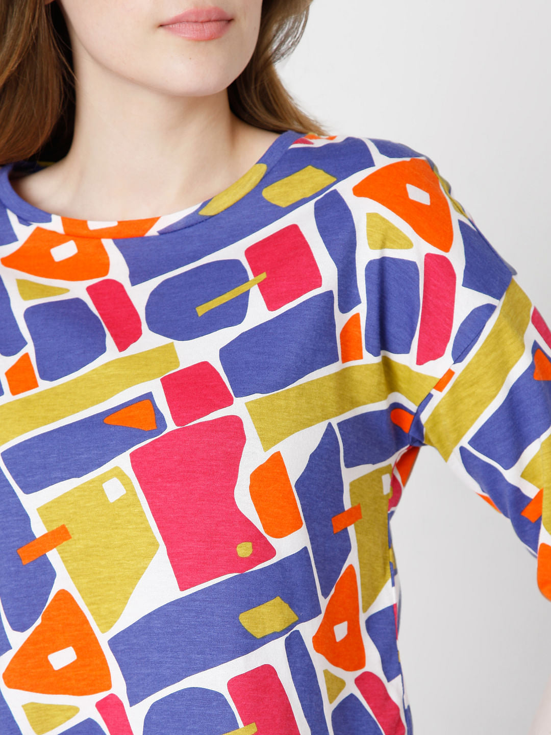 Multi-Coloured Cropped T-Shirt