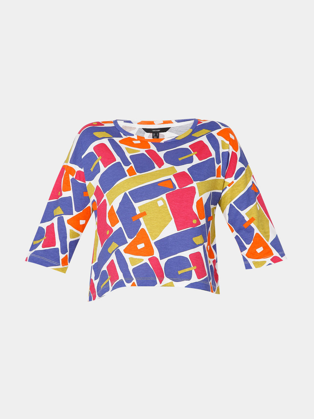 Multi-Coloured Cropped T-Shirt