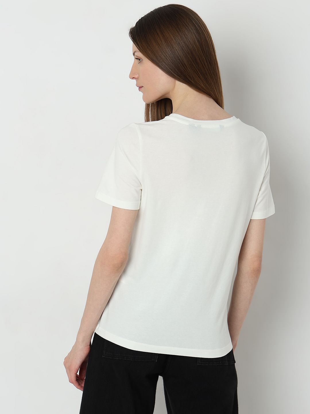 White Graphic Print T-Shirt