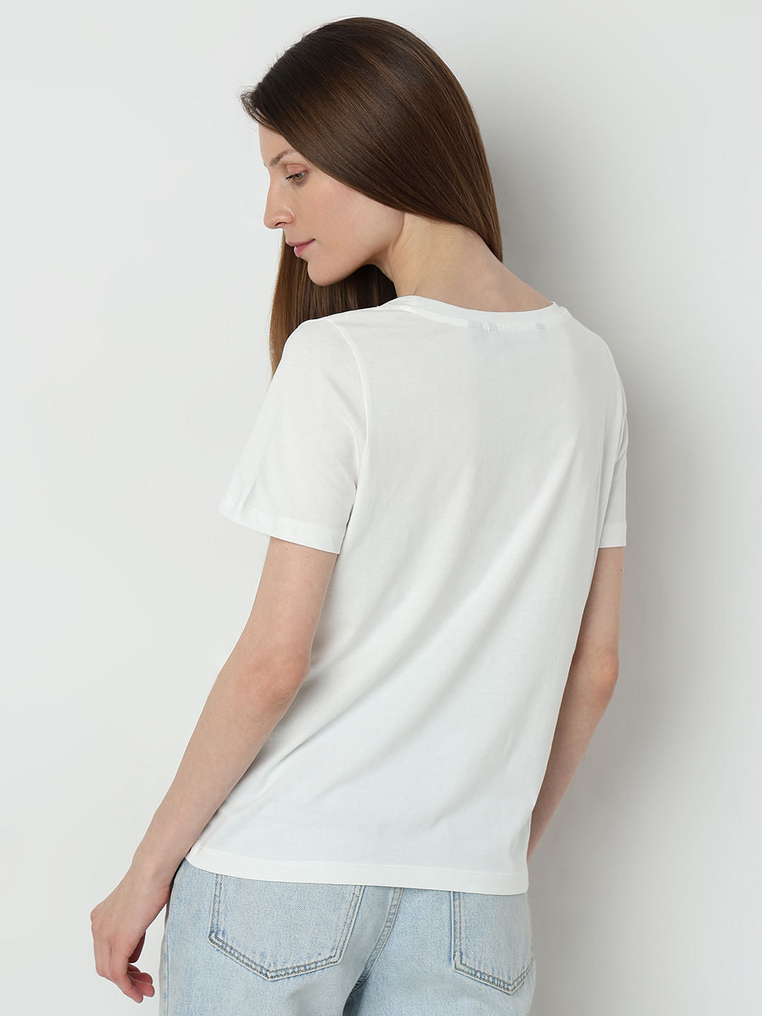 White Graphic Print T-Shirt