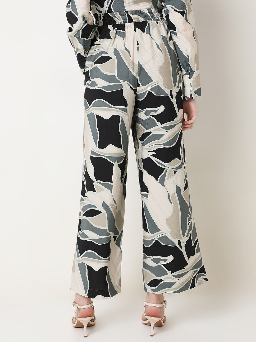 Black Printed Co-Ord Set Pants