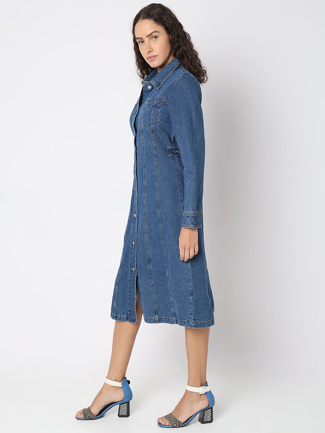 Blue Denim Shirt Dress