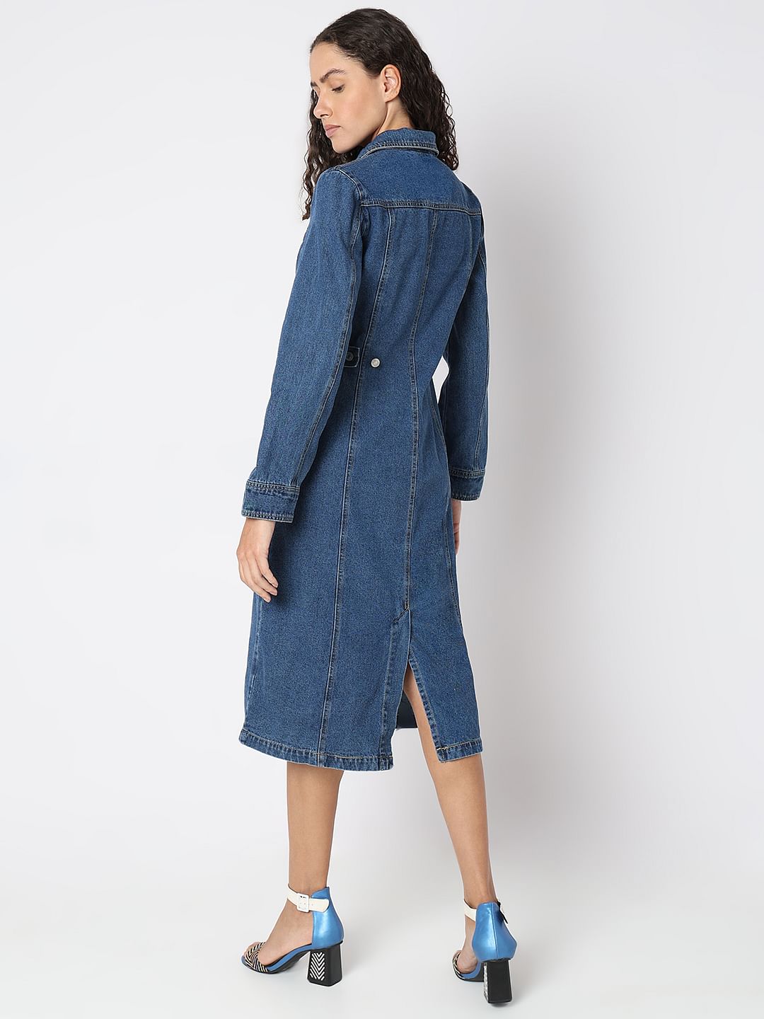 Blue Denim Shirt Dress