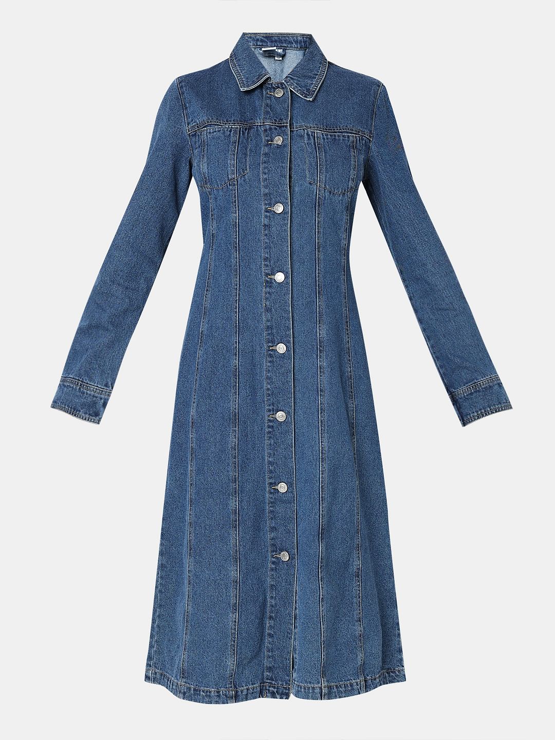 Blue Denim Shirt Dress