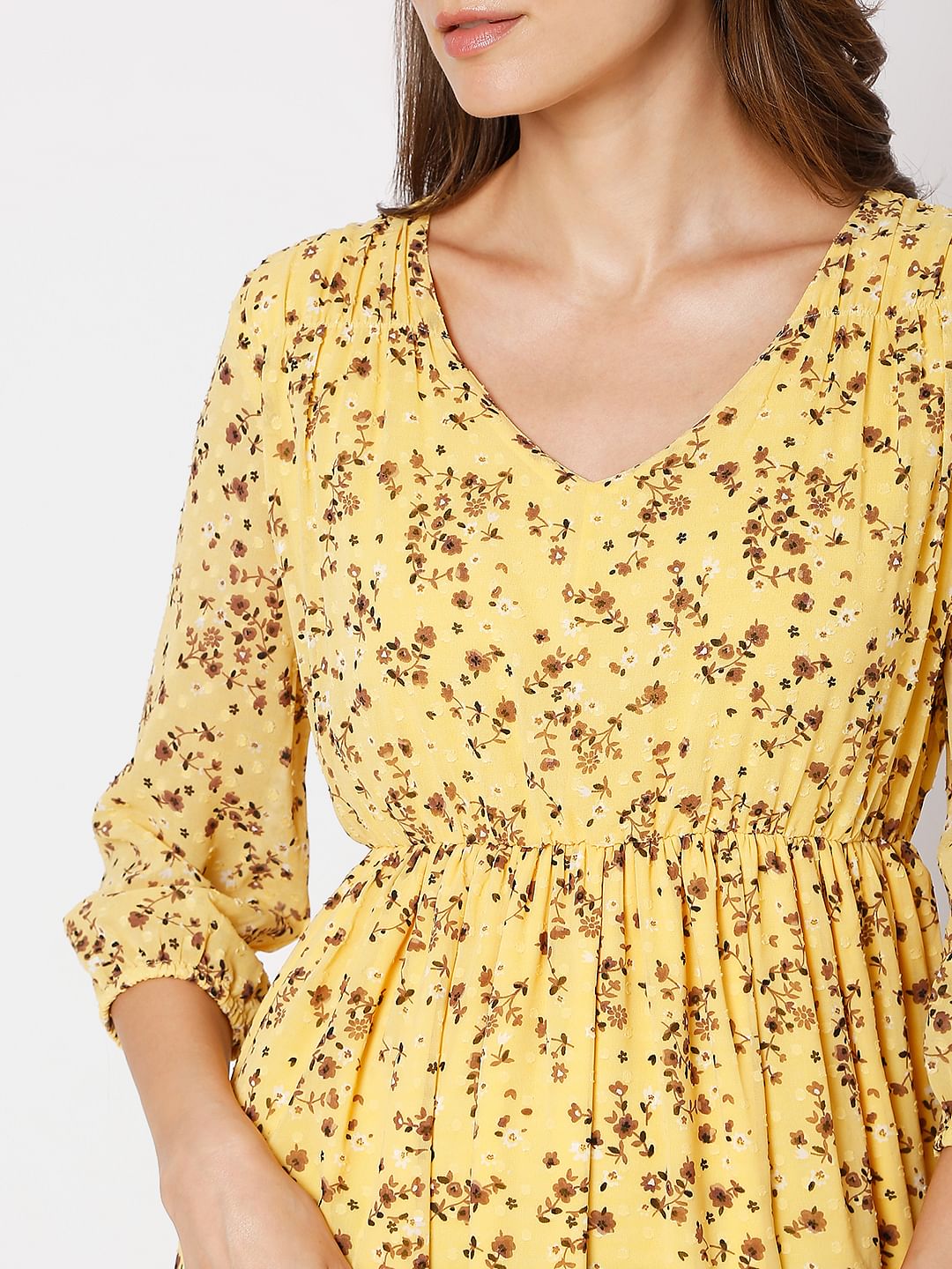Yellow Floral Maxi Dress