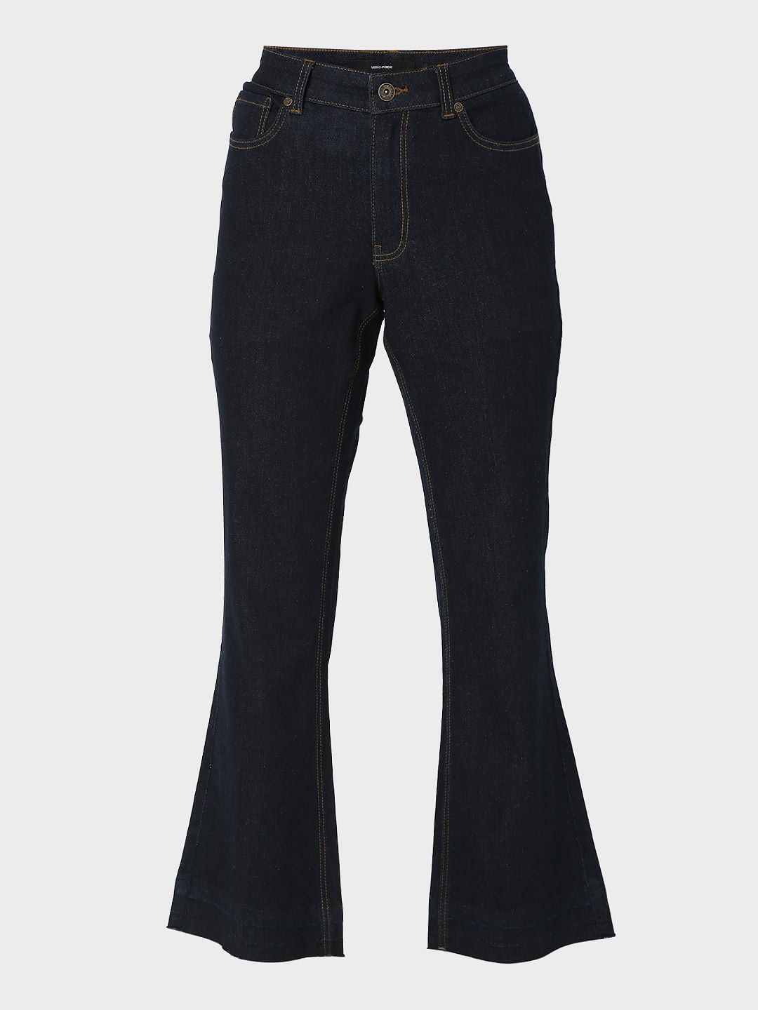 Dark Blue Mid Rise Petra Bootcut Jeans