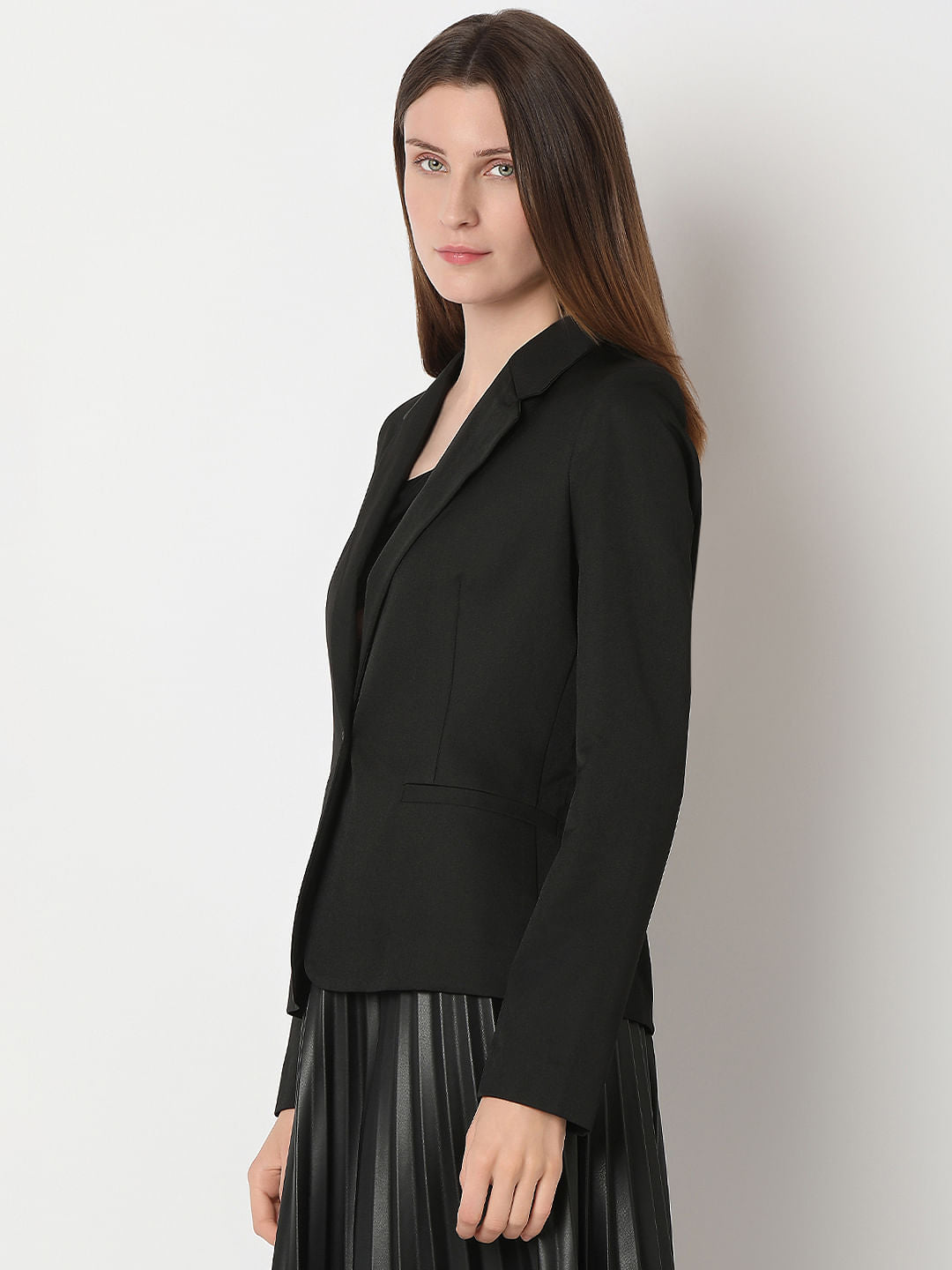 Black Single Breasted Blazer