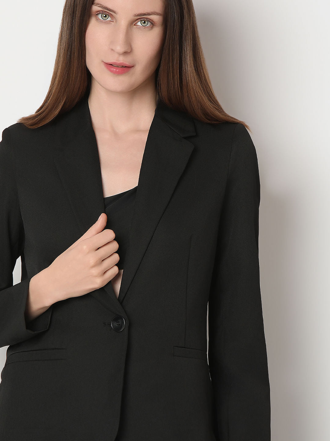 Black Single Breasted Blazer