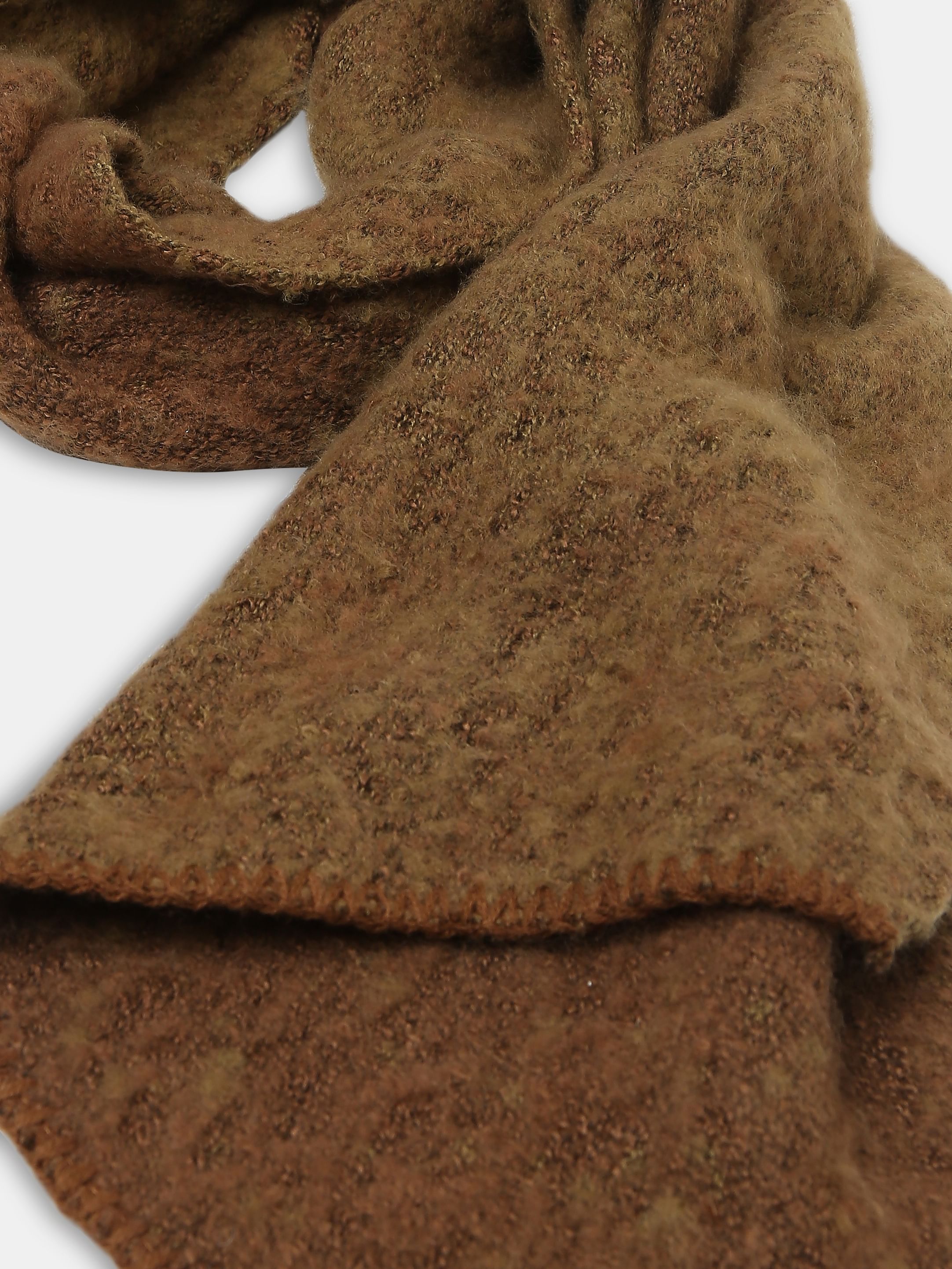 Brown Textured Scarf