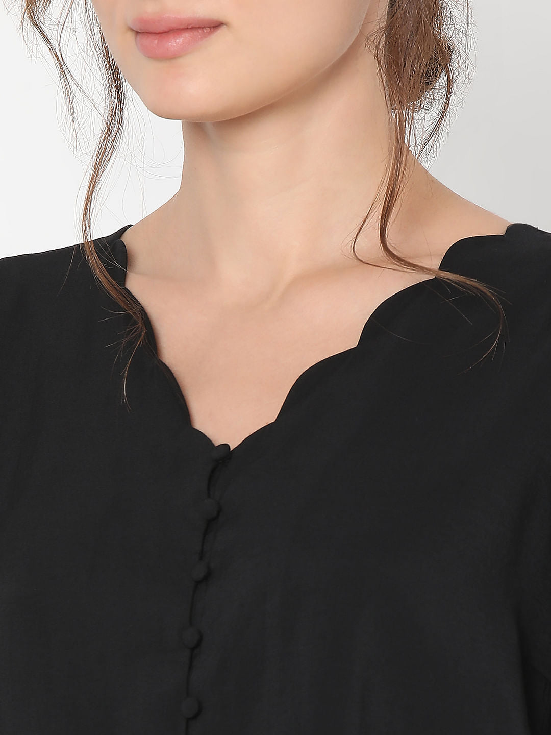 Black Short Sleeves Top