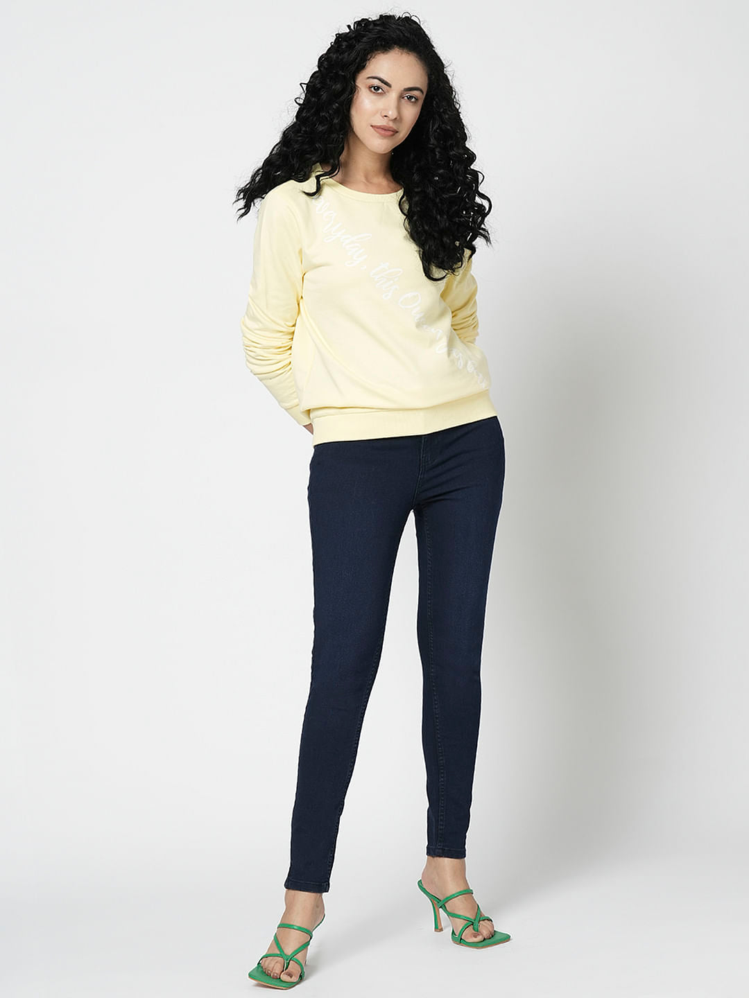 I.Scenery By Vero Moda Dark Blue High Rise Skinny Jeggings