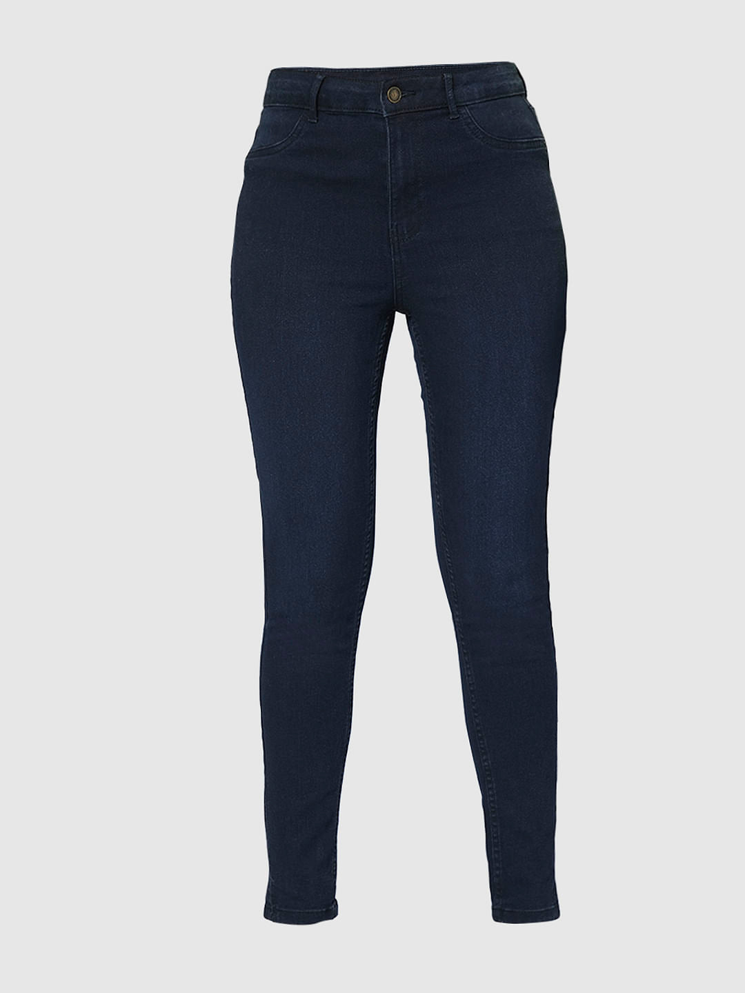 I.Scenery By Vero Moda Dark Blue High Rise Skinny Jeggings