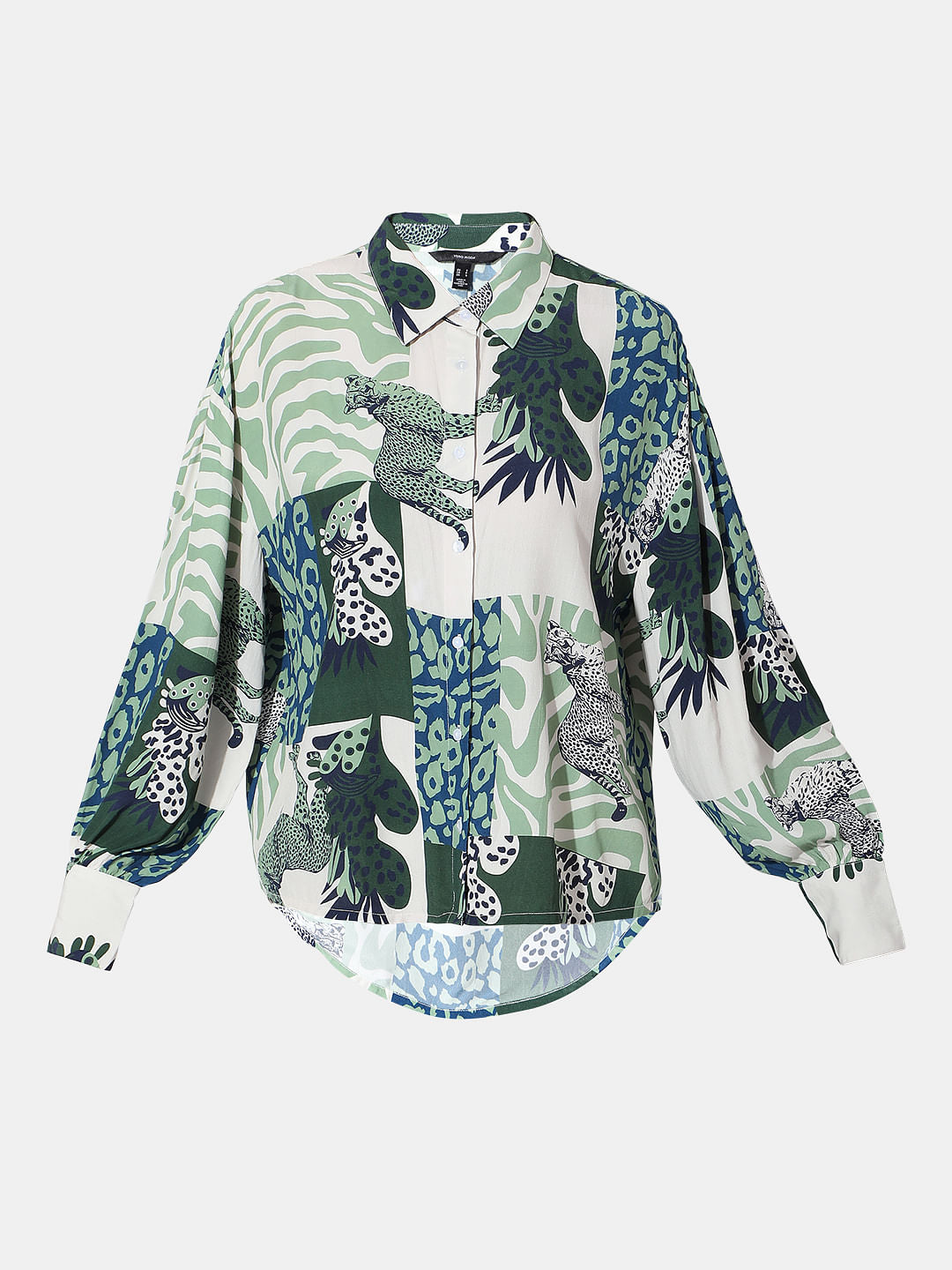 Green Animal Print Shirt