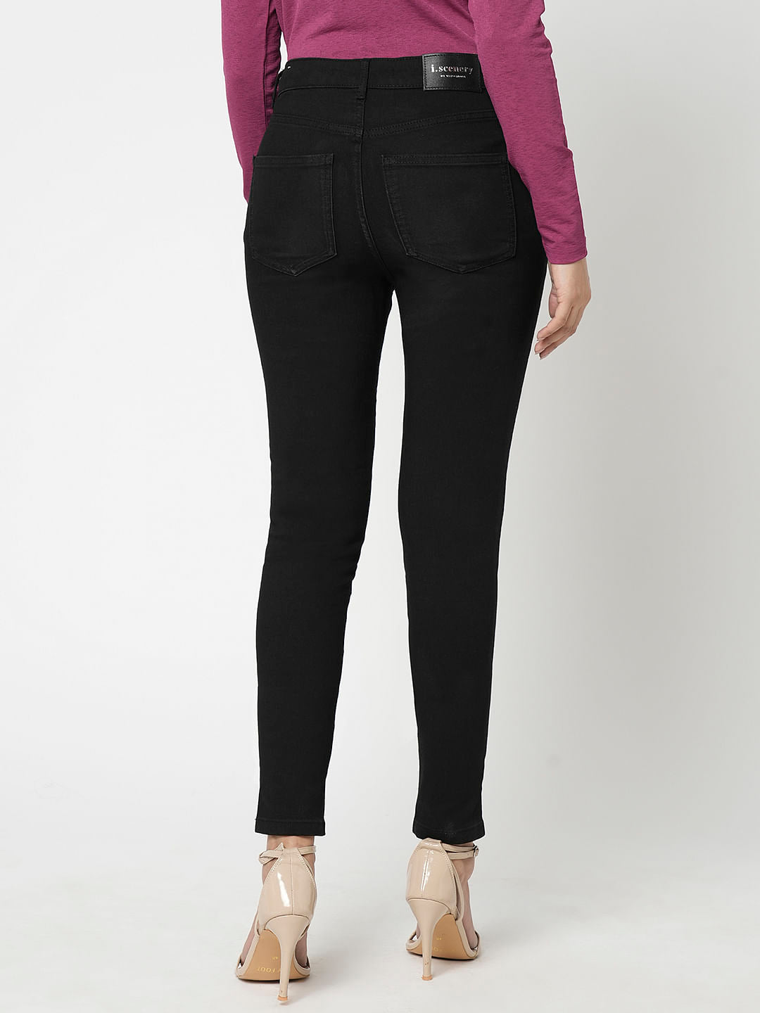 I.Scenery By Vero Moda Black High Rise Skinny Jeggings