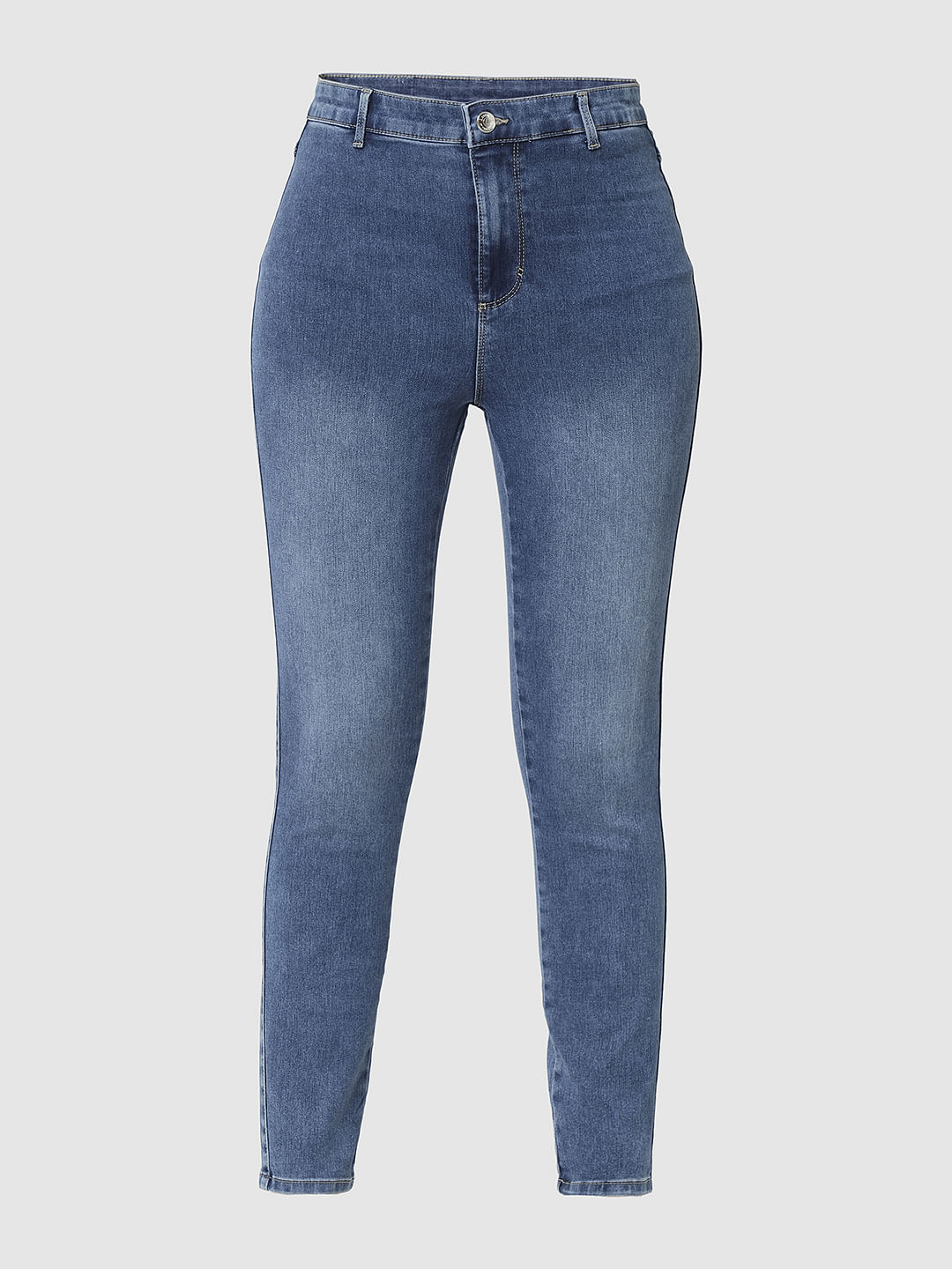 I.Scenery By Vero Moda Blue High Rise Wendy Skinny Fit Jeans