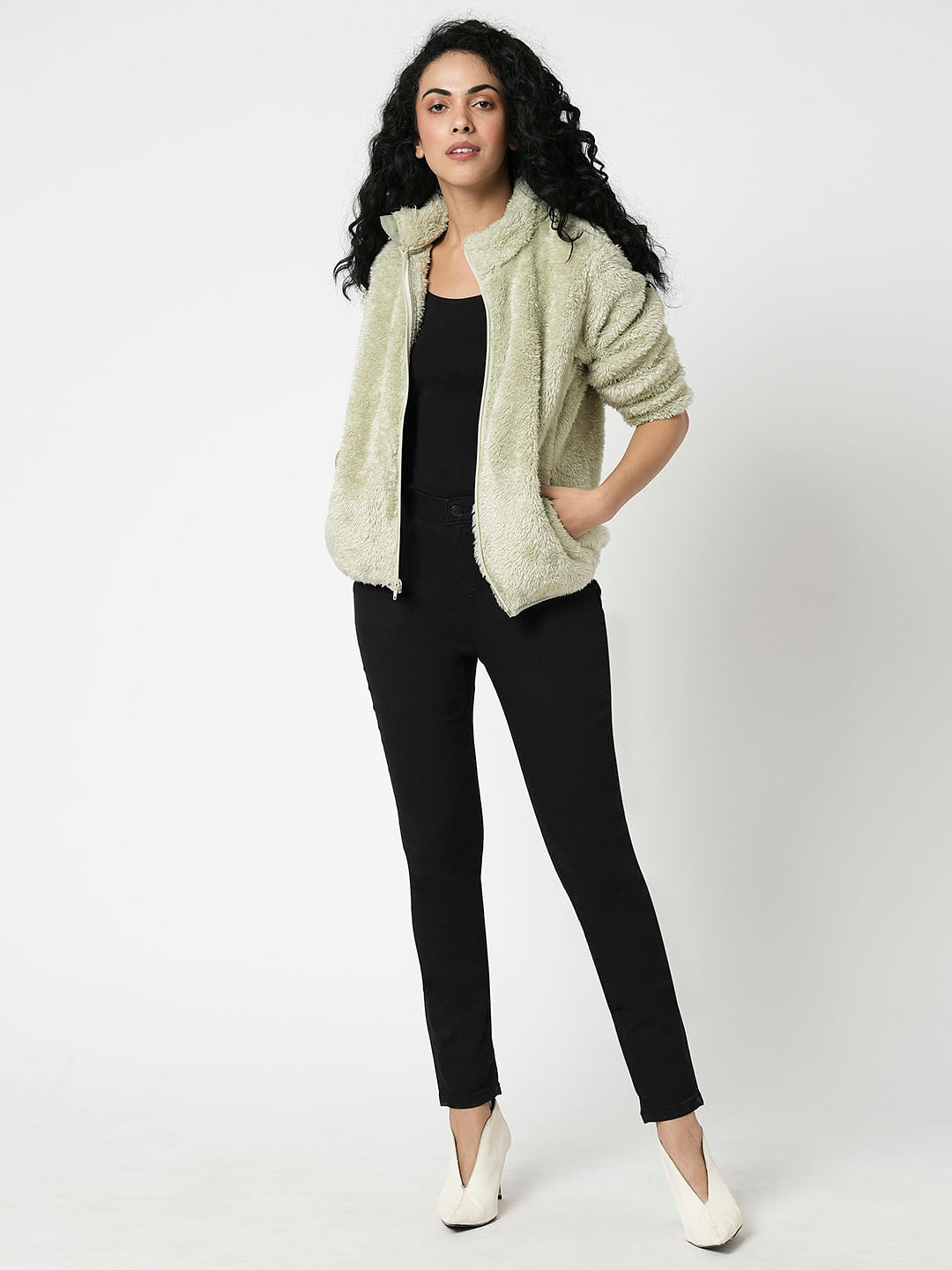 I.Scenery By Vero Moda Black Mid Rise Wendy Skinny Fit Jeans