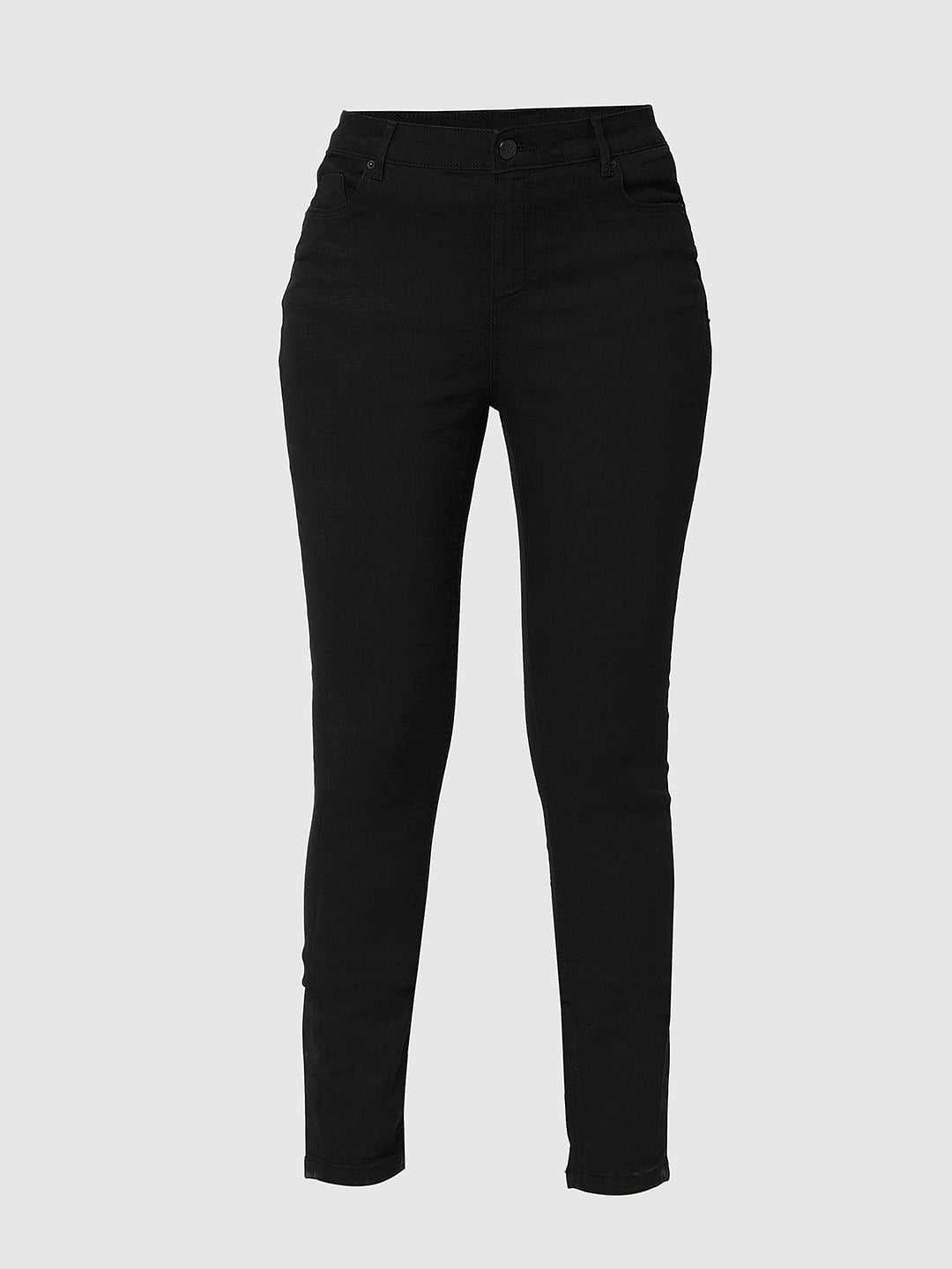I.Scenery By Vero Moda Black Mid Rise Wendy Skinny Fit Jeans